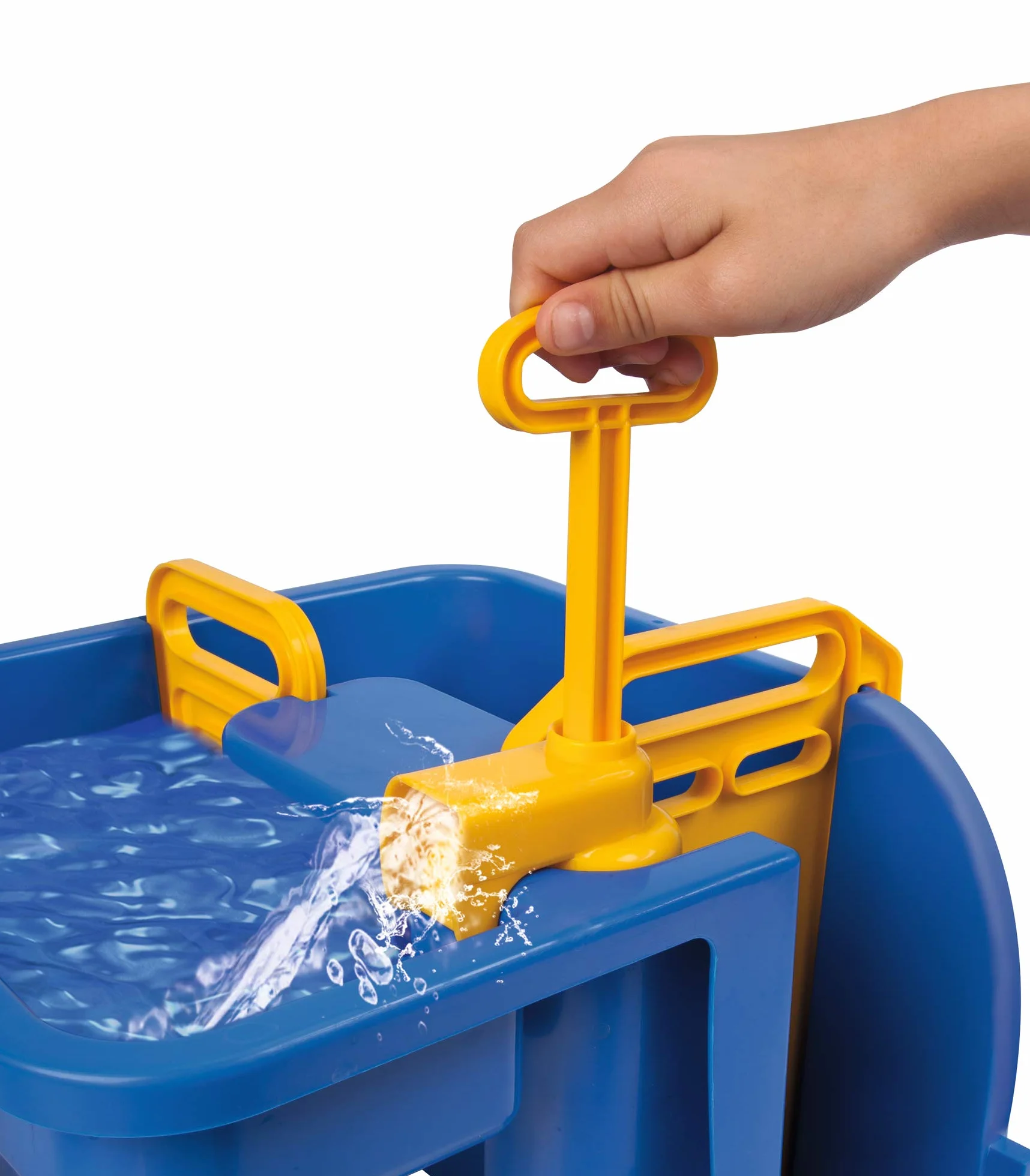BIG – Waterplay Amsterdam – kolejka wodna niebieska, 175 x 143 x 27 cm, z 4 łodziami, samolotami wodnymi i 3 figurkami, 2 śluby, pompa wodna i basen portowy, od 3 lat