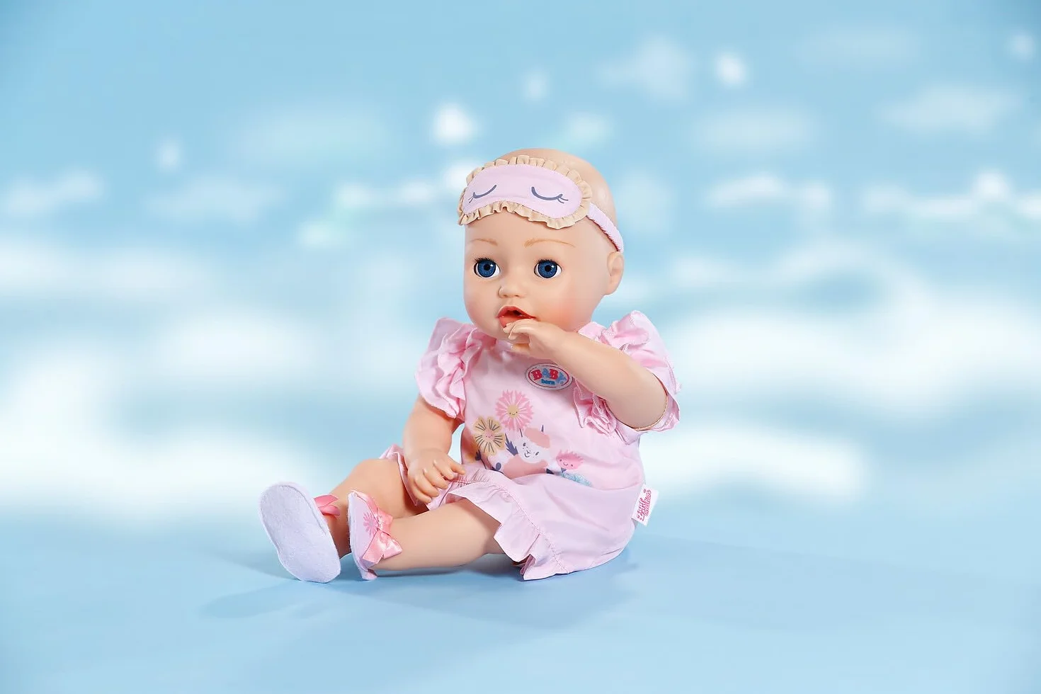 BABY born Koszula nocna z maską do spania i kapciami dla lalek 43 cm, 838761 Zapf Creation