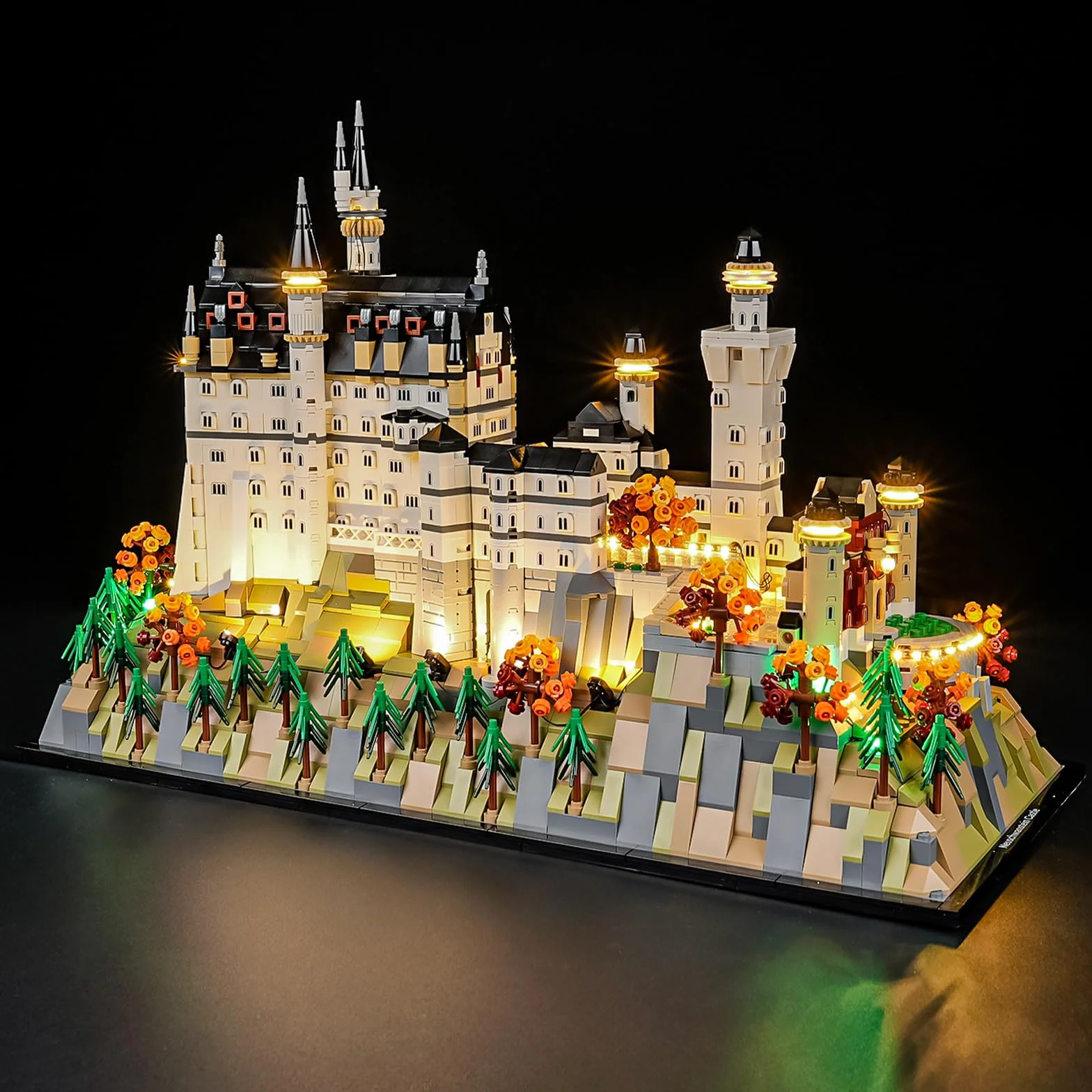 YEABRICKS Światło LED do modelu klocków Lego-21063 Architektura Zamek Neuschwanstein (zestaw nie jest dołączony)