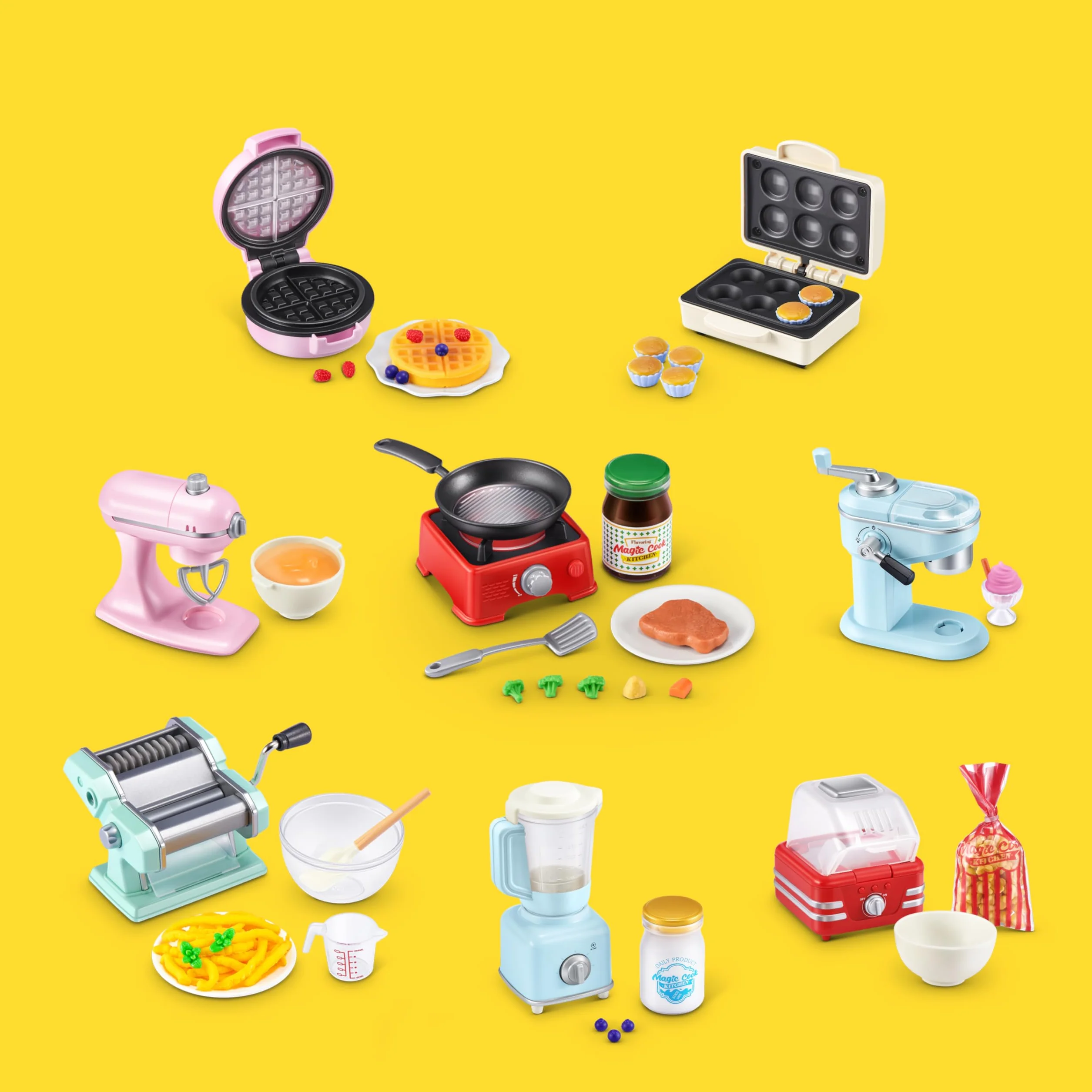 MINI BRANDS MAGICZNA SERIA KUCHENNA Z 1 KUCHNĄ KUCHNĄ KUBEKĄ - KOSTKA