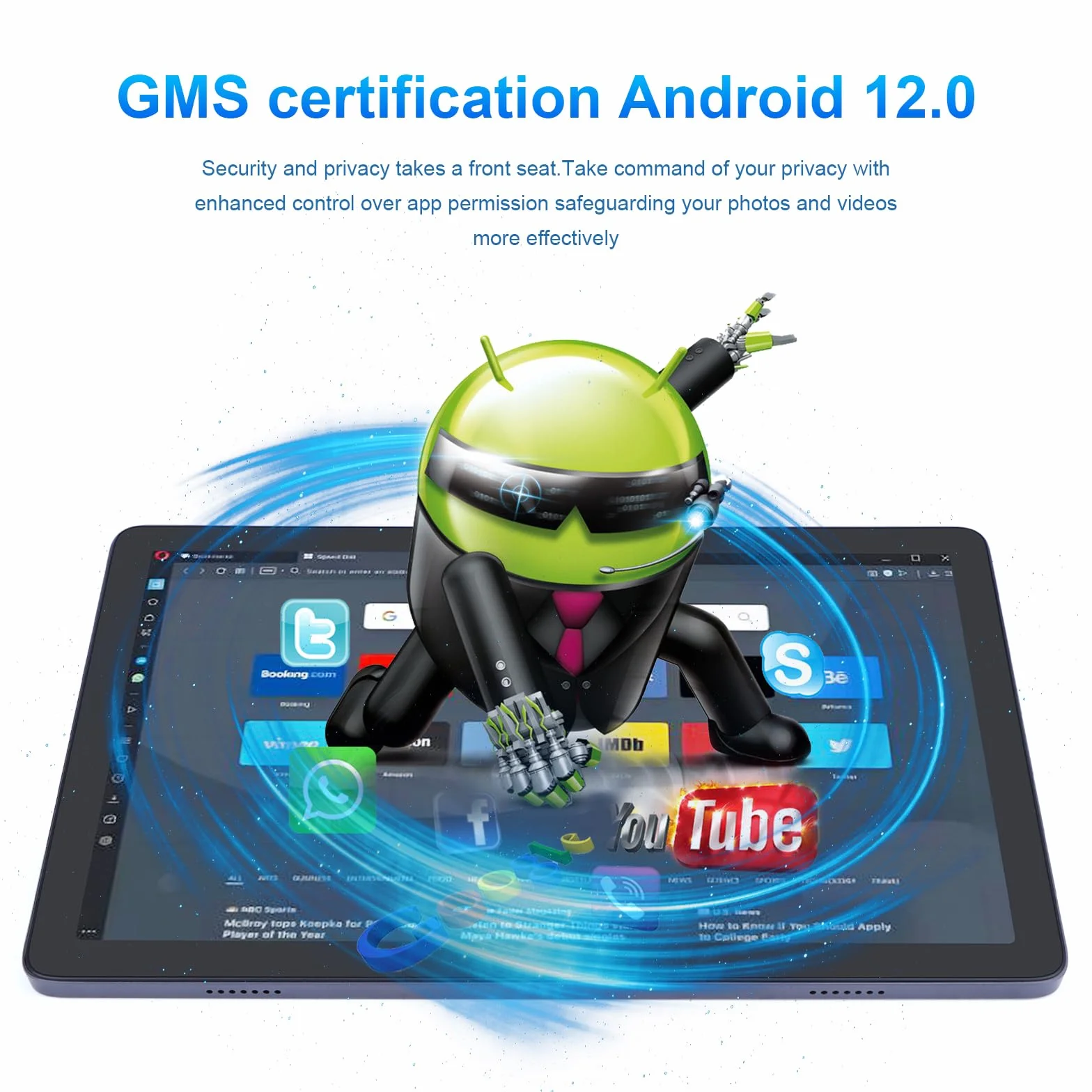 C idea Tablet 10,1 cala, tablet z systemem Android 12 z ekranem 1920 x 1200 IPS Full HD, 128 GB ROM (TF 1 TB) 8 GB RAM, 2,4 g/5G WiFi, aparat 8 MP + 13 MP, 6000 mAh długa żywotność baterii, 2024