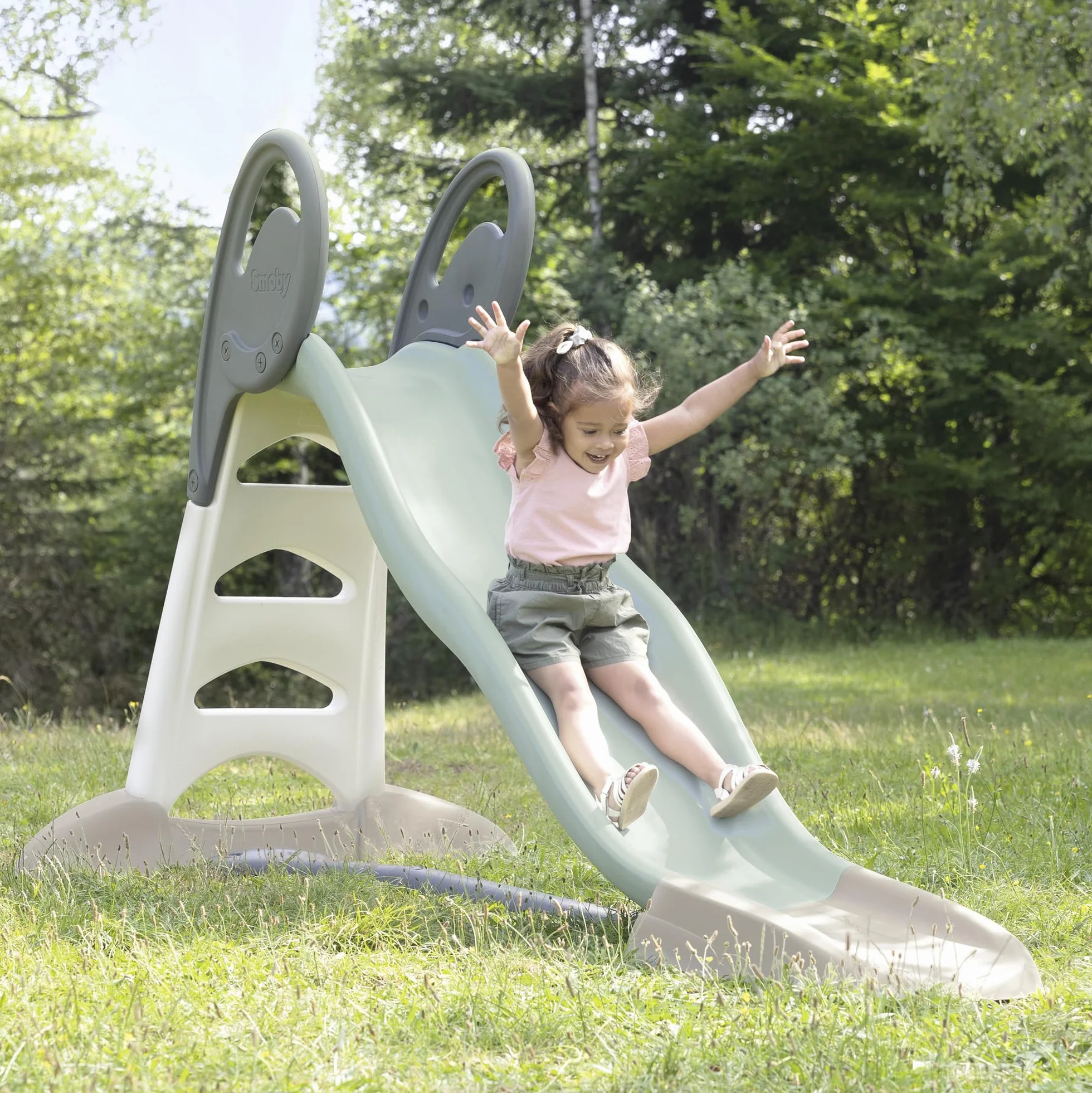 Smoby Life - zjeżdżalnia XL - 2m30 podwójna poślizg - gra outdoorowa dla dzieci - plastik z recyklingu - od 3 lat - 820303