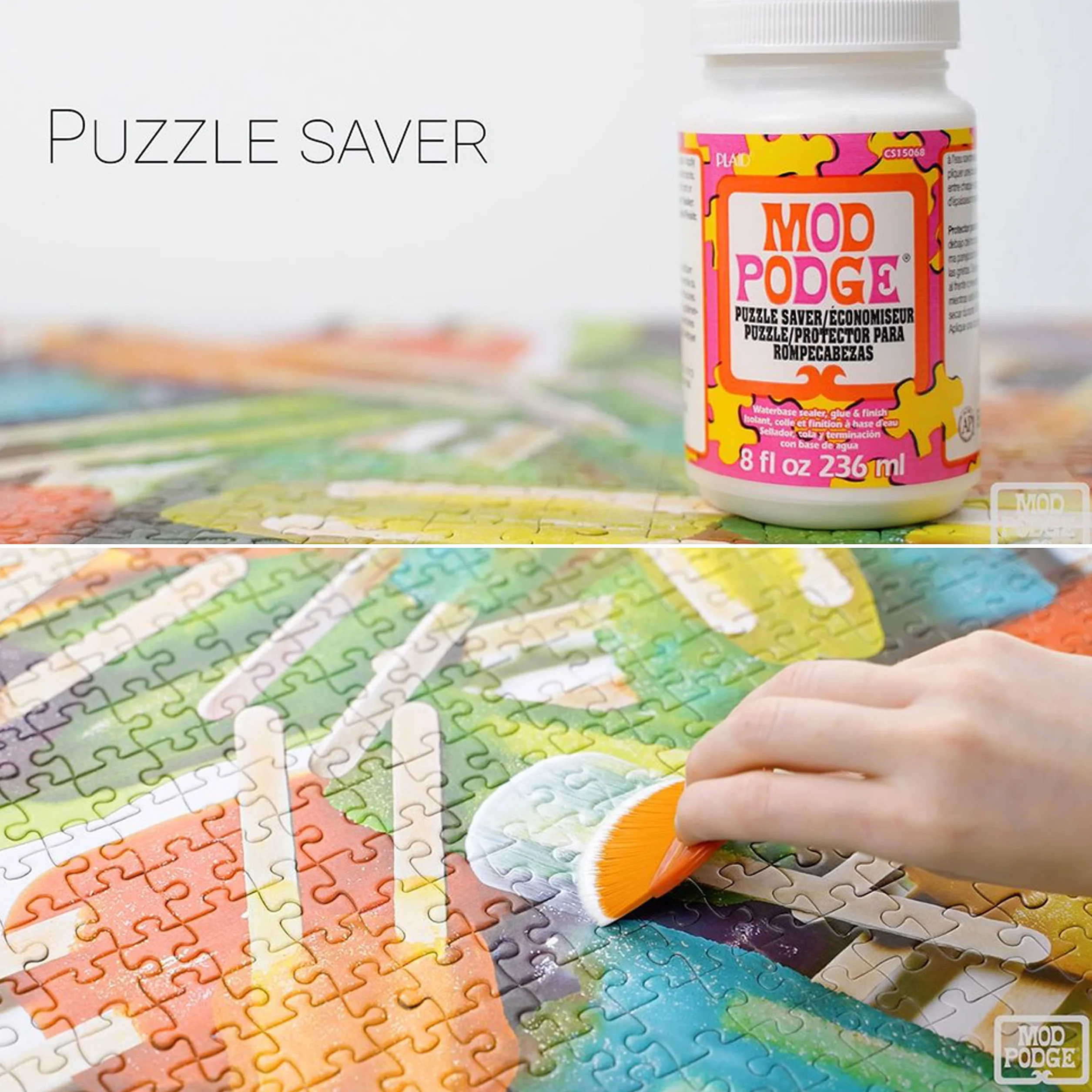 Mod Podge Puzzle Saver, syntetyczny materiał, biały, 10,8 x 6,4 x 6,4 cm, 236