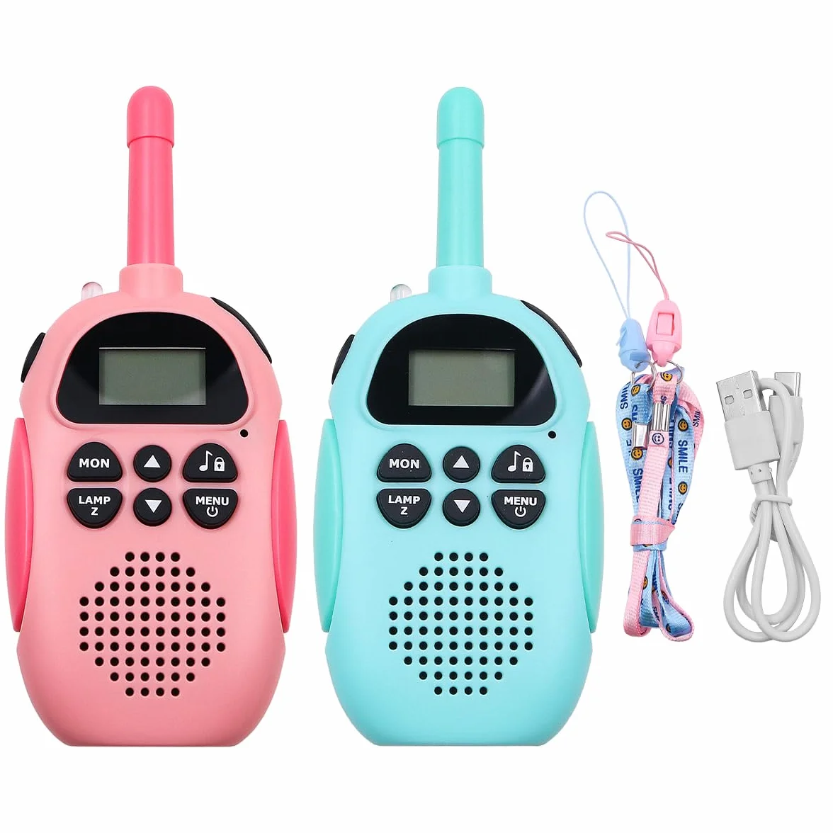 Walkie Talkie Dla Dzieci, Walky Talky 3 Mile Na Duże Odległości 2-Drożne Zabawki Radiowe Z Latarką I Pomysłem Na Imprezę