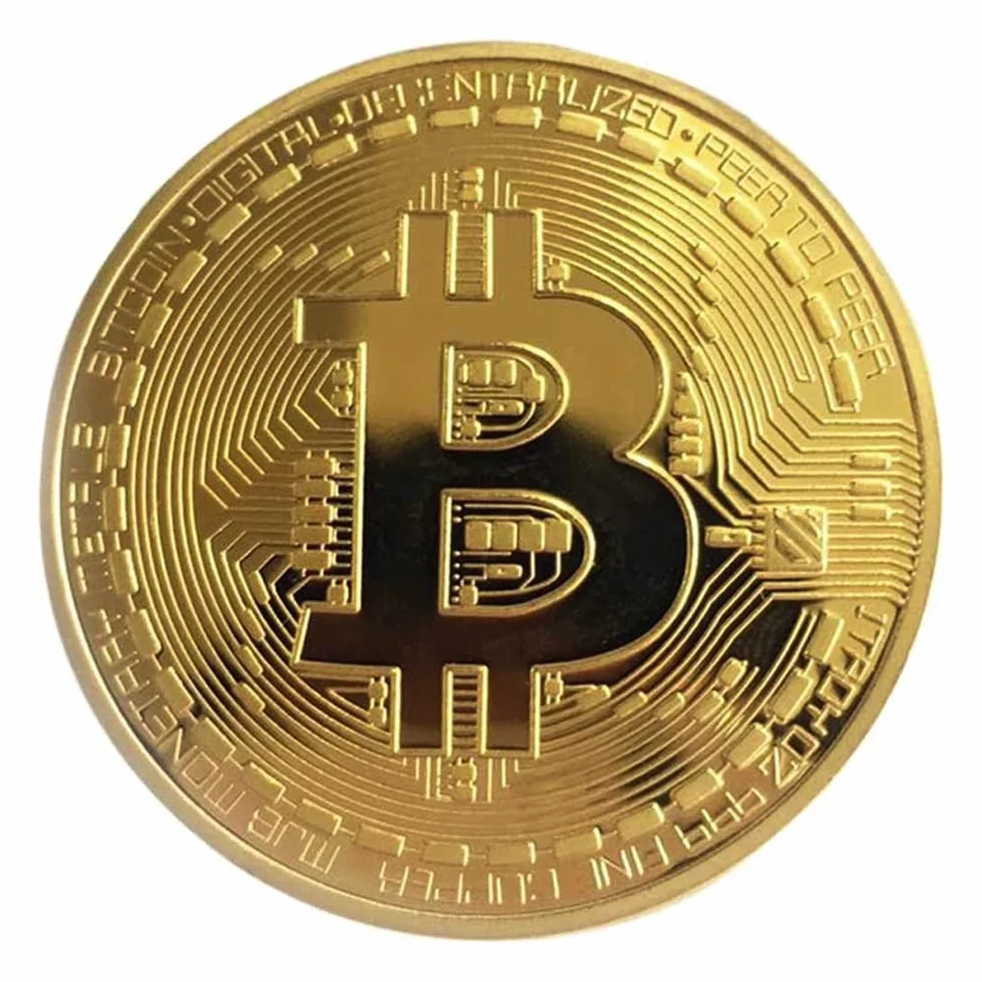 Shinekoo Pozłacana moneta kolekcjonerska Bitcoin BTC