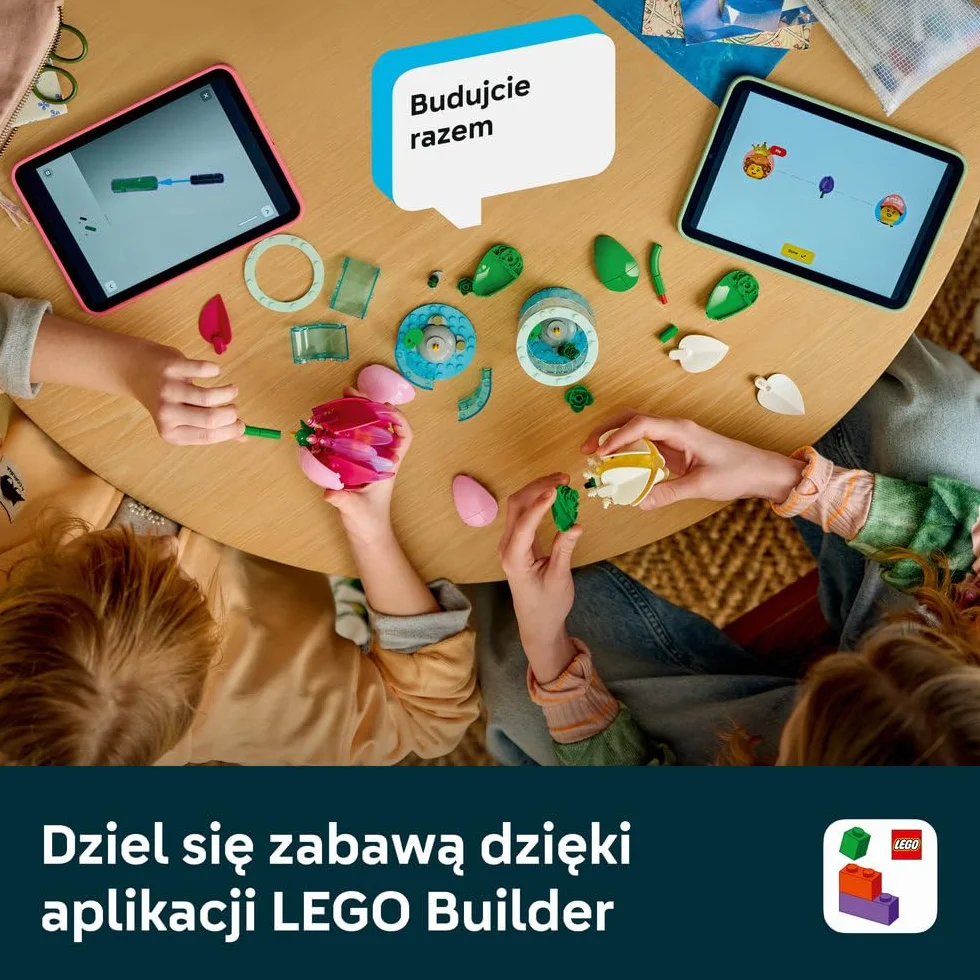 LEGO Botanicals Lilie wodne, zestaw konstrukcyjny dla dzieci, kwiatowa dekoracja, dwie lilie wodne z wazonami, pomysł na prezent na urodziny dla dziewczynki i chłopca od 9 lat 11511