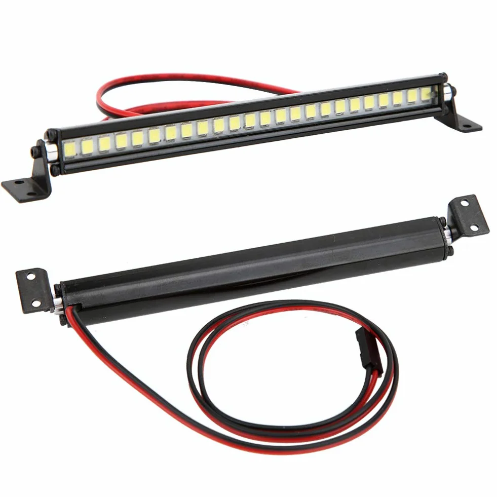 Listwa świetlna Rc Rc światła Samochodowe Metal + Plastik Czarny 24 Oświetlenie Dachowe Led Bar Lampa Dachowa Dekoracja Akcesoria Rc Pasujące do Samochodu Scx10 1 10 4Wd