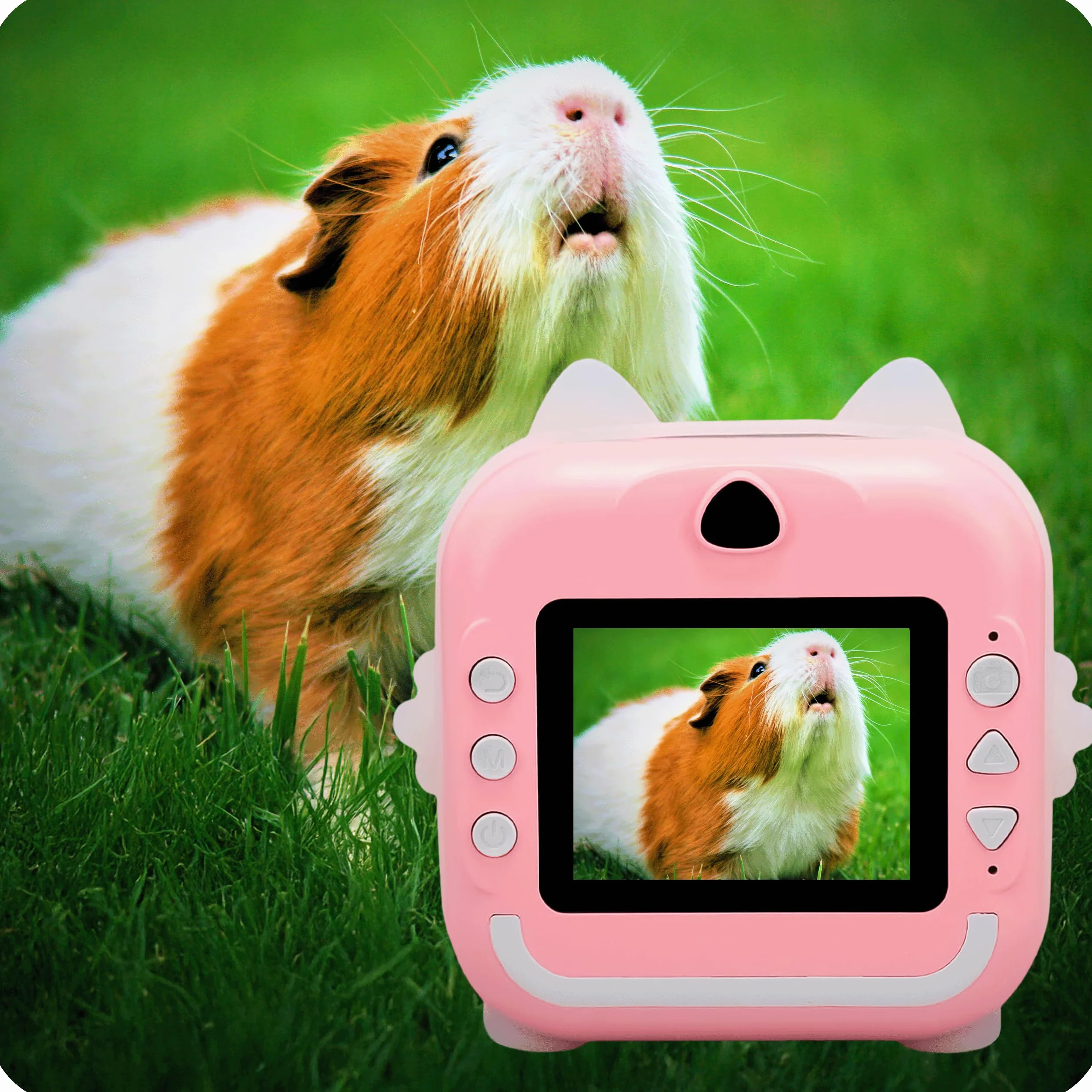 KRUMAD Mini kamera natychmiastowa z drukarką do zdjęć, fotodrukarka dla dzieci i nastolatków, aparat z Bluetooth, grami, nagrywaniem wideo i naklejkami