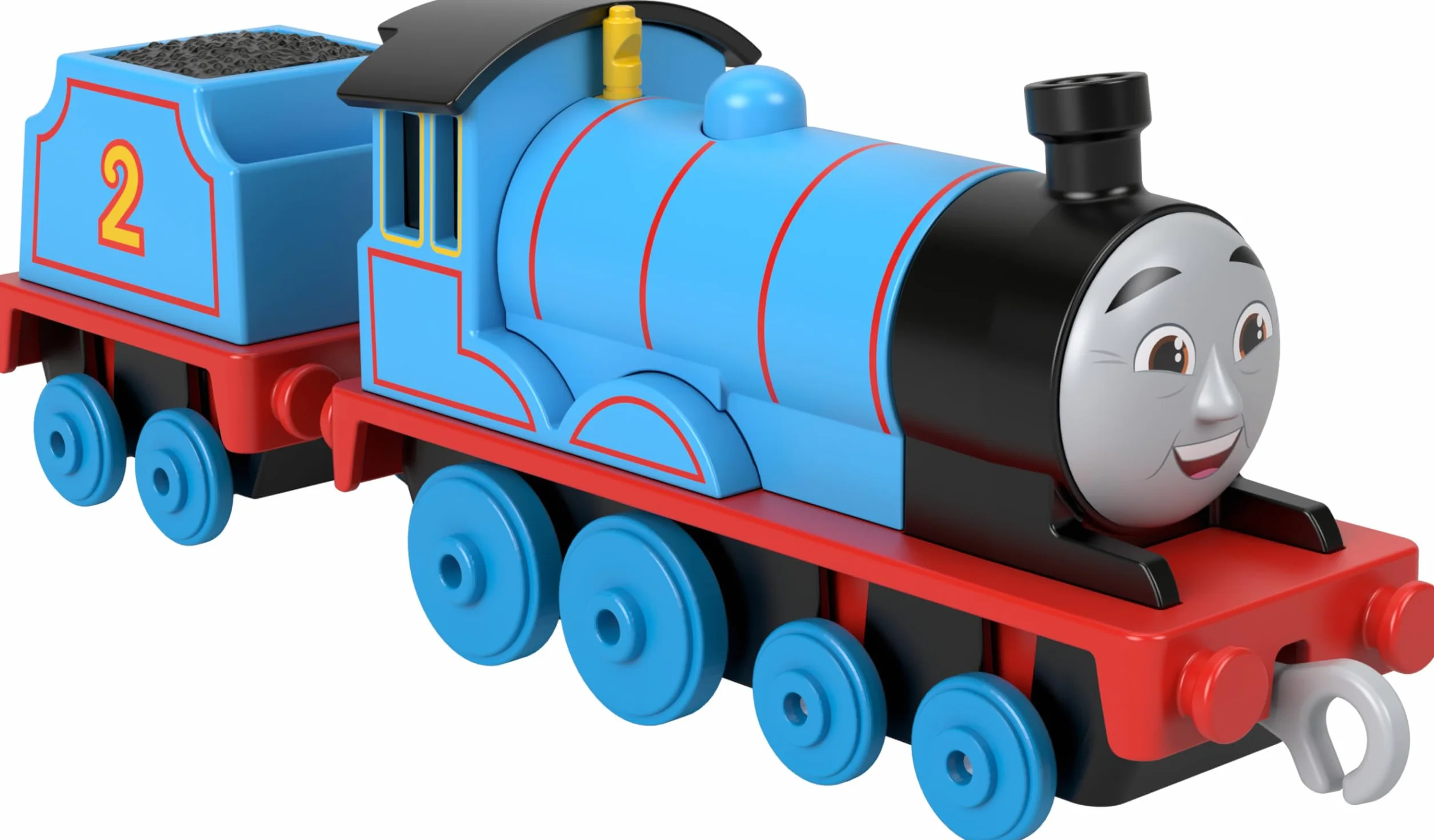 Thomas & Friends Edek Metalowa lokomotywa do popychania z wagonem do zabawy dla dzieci od 3 roku życia, HTN29