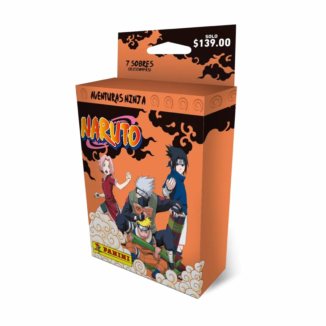 Panini Naruto-The Adventures of a Ninja Blister 7 kieszeni + 1 karta Limited Edition, 005103KBF7