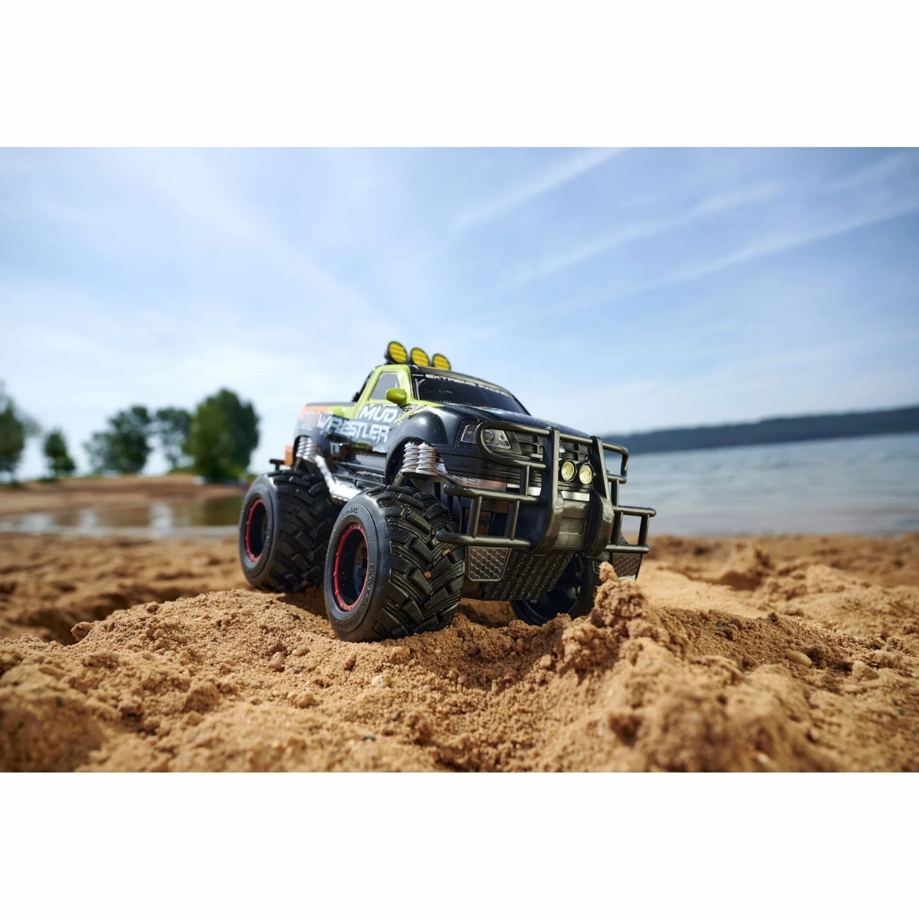 DICKIE 201119455 Toys - RC Ford F150 Mud Wrestler Zdalnie Sterowany Samochód, Wielokolorowy, dla Dzieci od 6 Lat