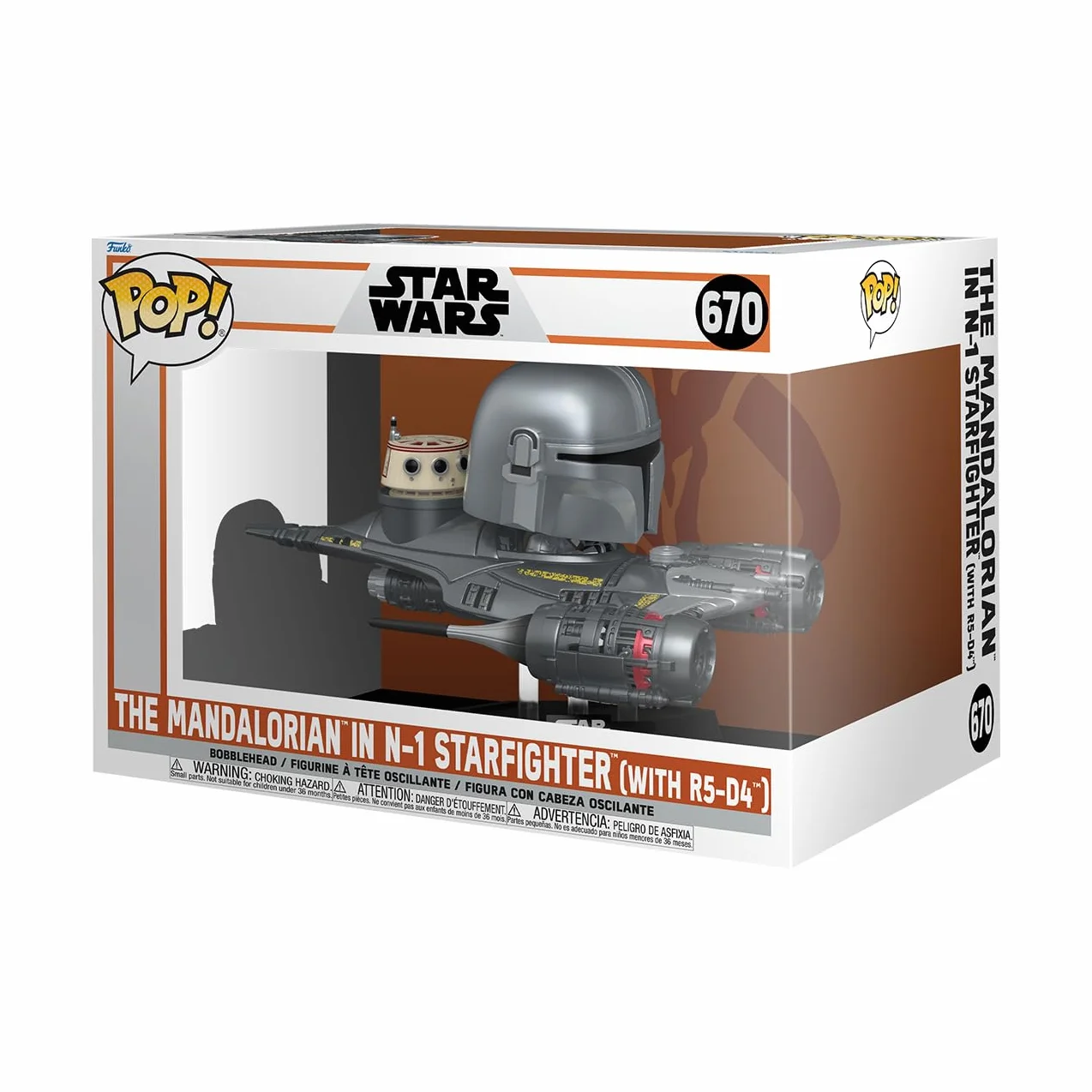 Funko POP! Ride Super Deluxe: MND S9- the Mandalorian & N-1 Starfighter - Star Wars: the Mandalorian - Kolekcjonerska figurka winylowa - Pomysł na prezent - Oficjalny towar