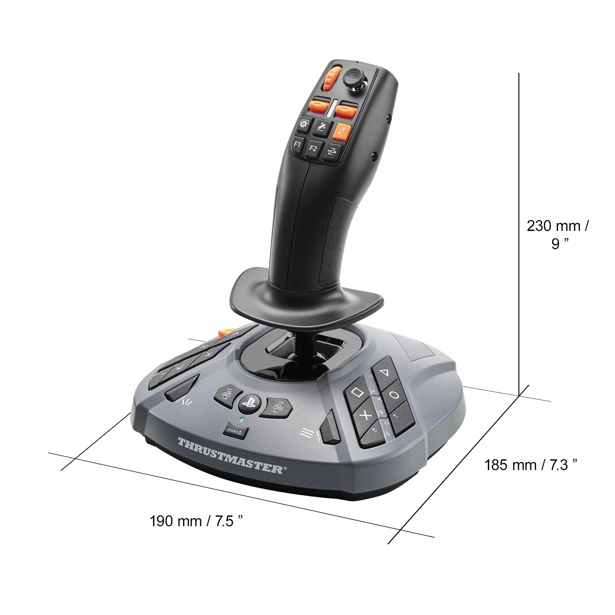 Thrustmaster SimTask FarmStick – Joystick Rolniczy do Symulatora Farmy i Maszyn Budowlanych – 33 Przyciski Akcji, Precyzja H.E.A.R.T – Kontroler do PC, PS5 i PS4 – Czarny