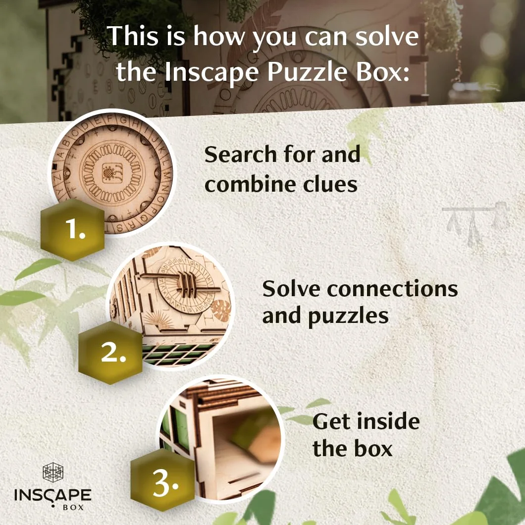 INSCAPE Maya´s Myths pudełko z puzzlami, pokój ewakuacyjny w pudełku, pudełko na prezenty dla dorosłych z ukrytymi przegródkami, puzzle escape room, łamigłówki dla dorosłych