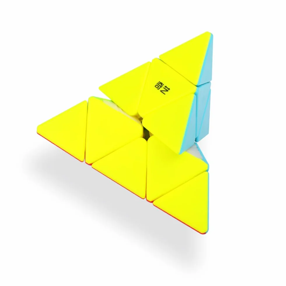 XMDCuber QY Toys 3x3x3 Piramidka Speed Cube bez naklejek, 3x3x3 Piramidka Trójkąt Magiczny Kostka
