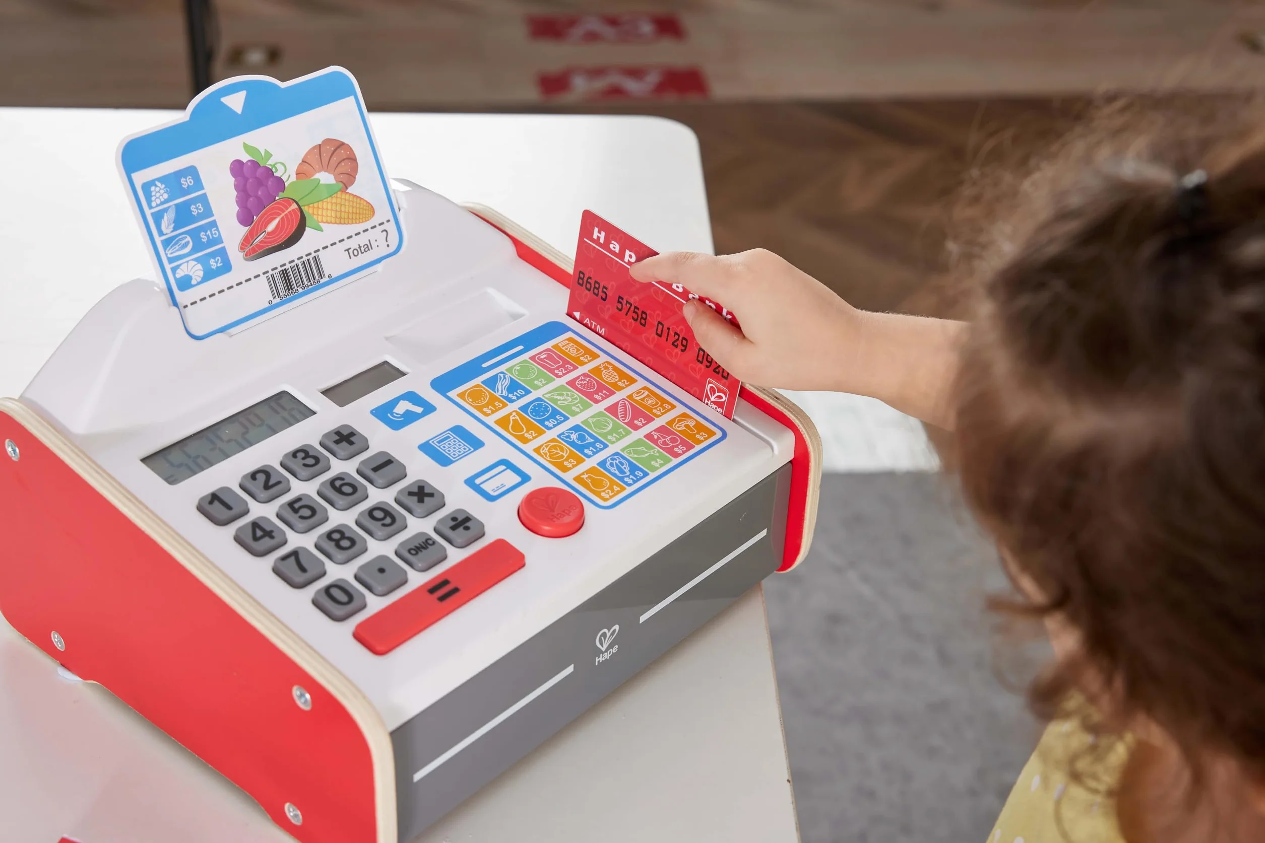 Hape E3184 kasa fiskalna, akcesoria do sklepu handlowego, kasa, wielokolorowa, S