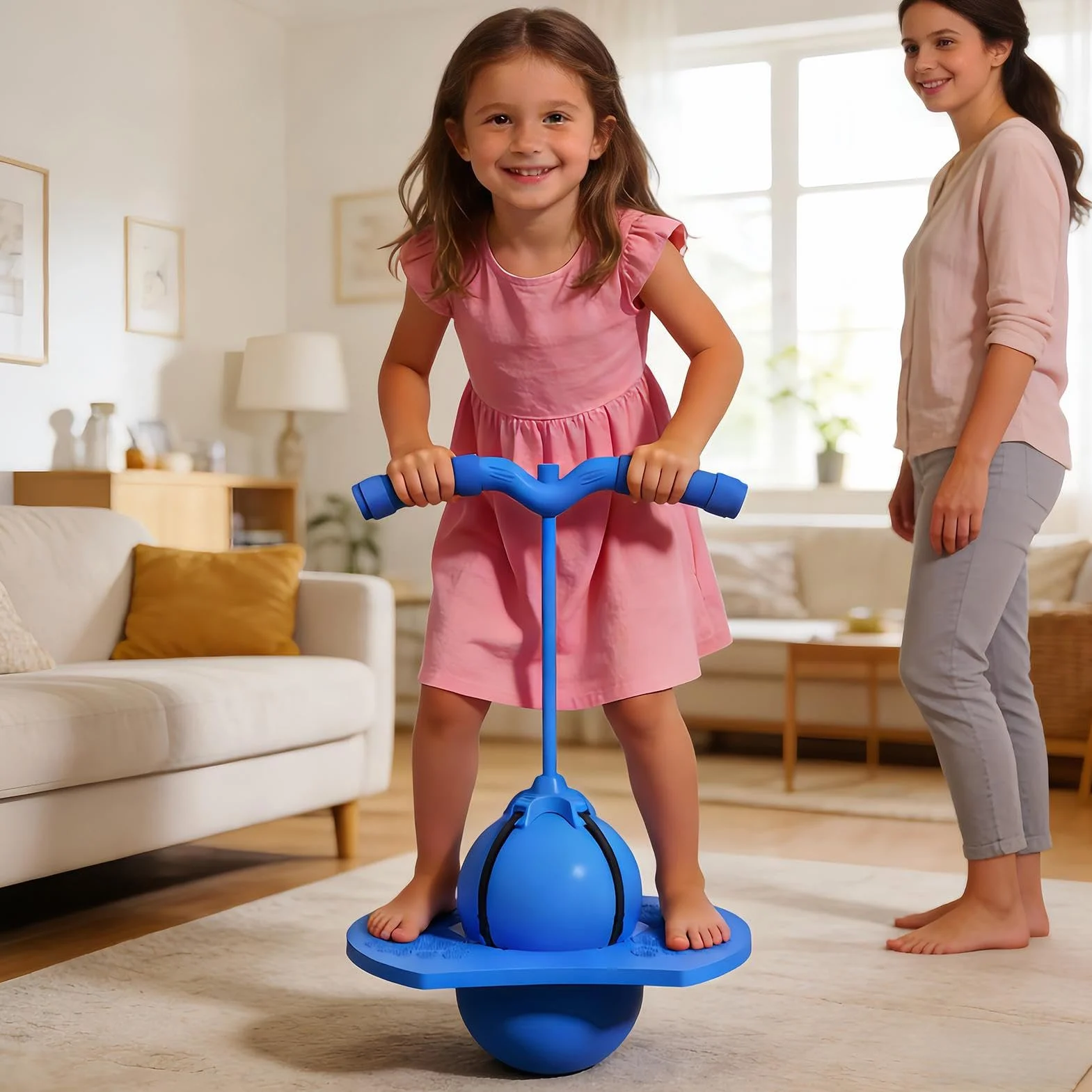 Jumping Ball Toy, Balance Training Sports Equipment, Bouncy Board Exercise Game, Fun Physical Activity For Kids Adults Play, Home Fitness, Coordination And Skill Development