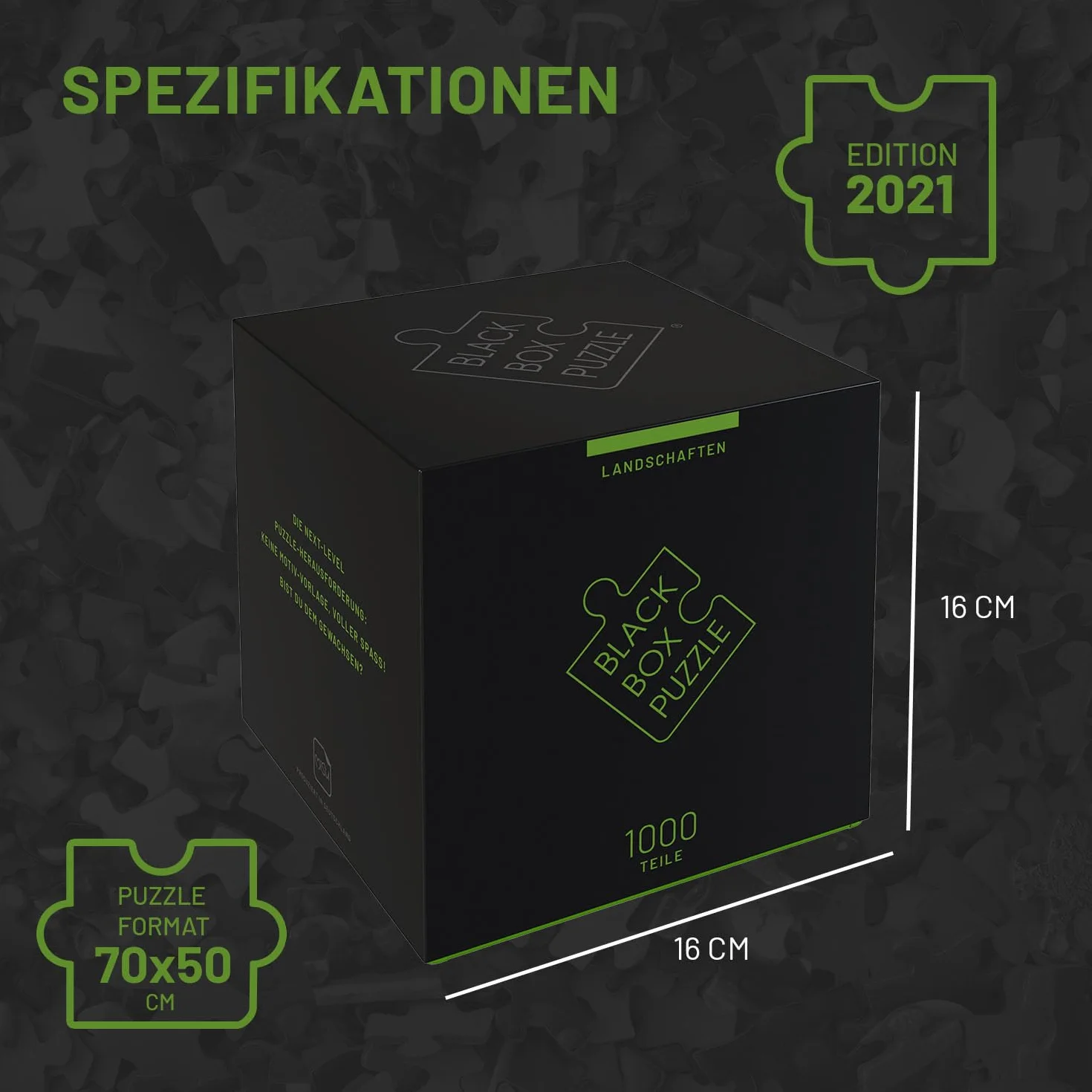 Black Box Puzzle 1000 elementów, czarne pudełko puzzle z motywem niespodzianki bez szablonu, Impossible Puzzle ciężkie dla dorosłych i dzieci od 14 lat, Puzzle Box Krajobraz Edition 2021