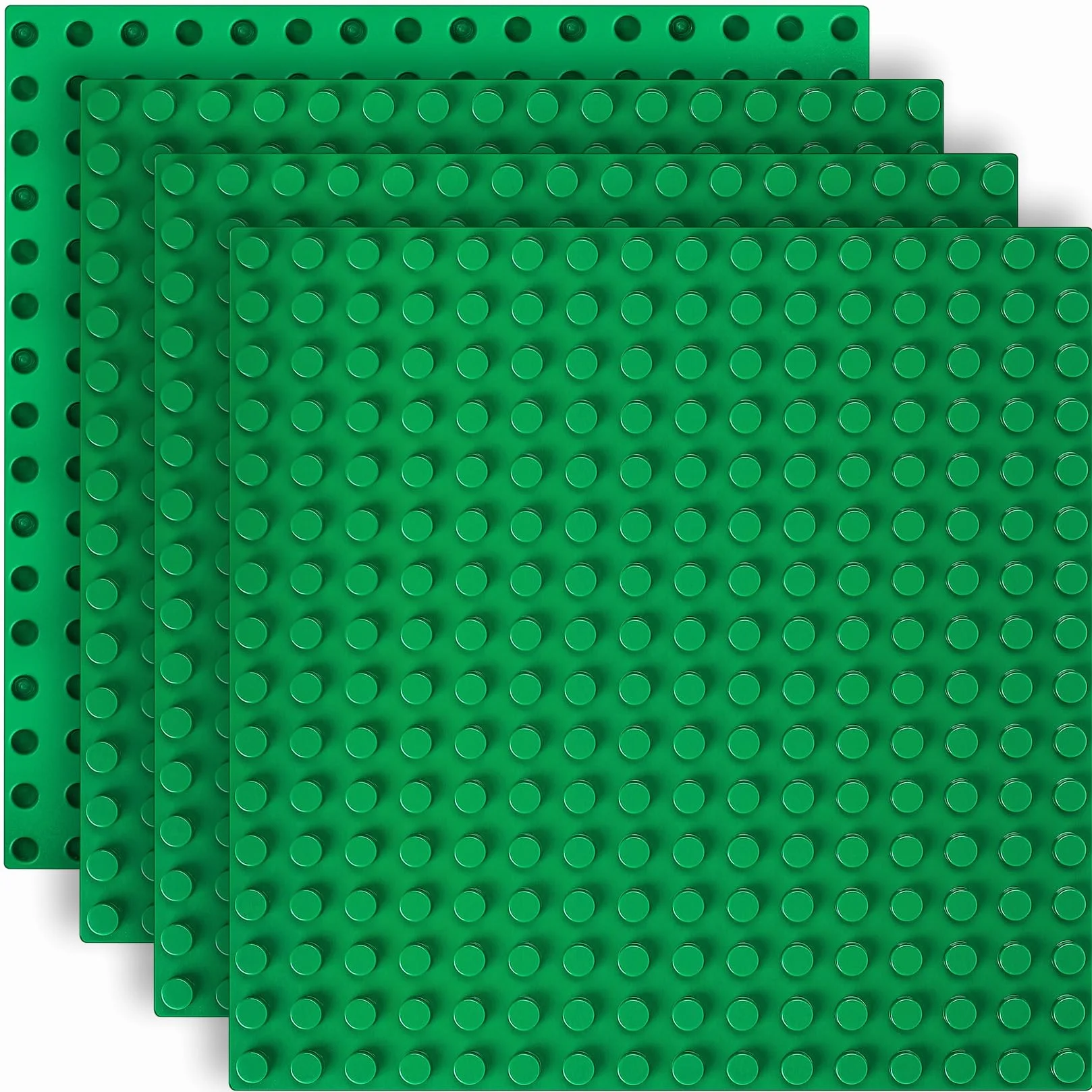 4 szt. Płyty konstrukcyjne kompatybilne z płyta Lego Duplo, 25 x 25 cm, podstawa kompatybilna z Lego Duplo, kreatywna zabawa, zielona