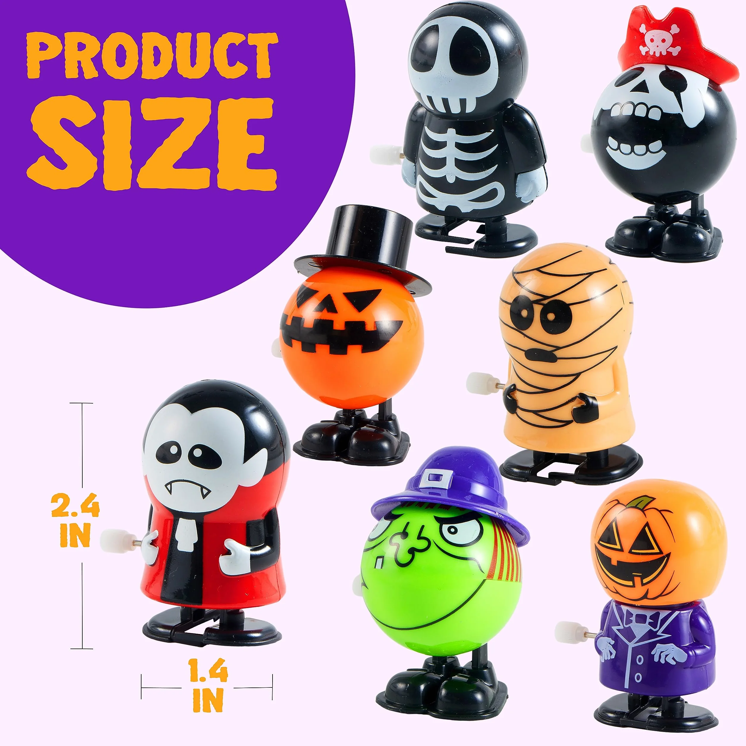 JOYIN Zestaw 24 zabawek na Halloween, na Halloween, przyjęcie, upominek, wypełniacz torby (24 sztuki)