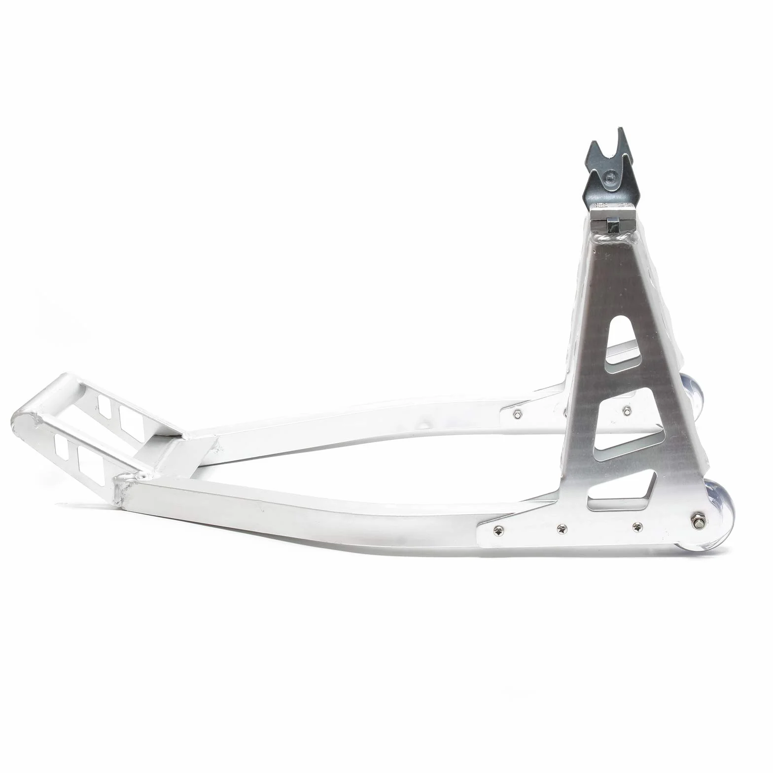 Wiltec Stojak na motocykl do tylnego koła 230-345 mm z aluminium do maks. 317 kg, stojak do serwisu motocyklu, uchwyt z dwoma kółkami
