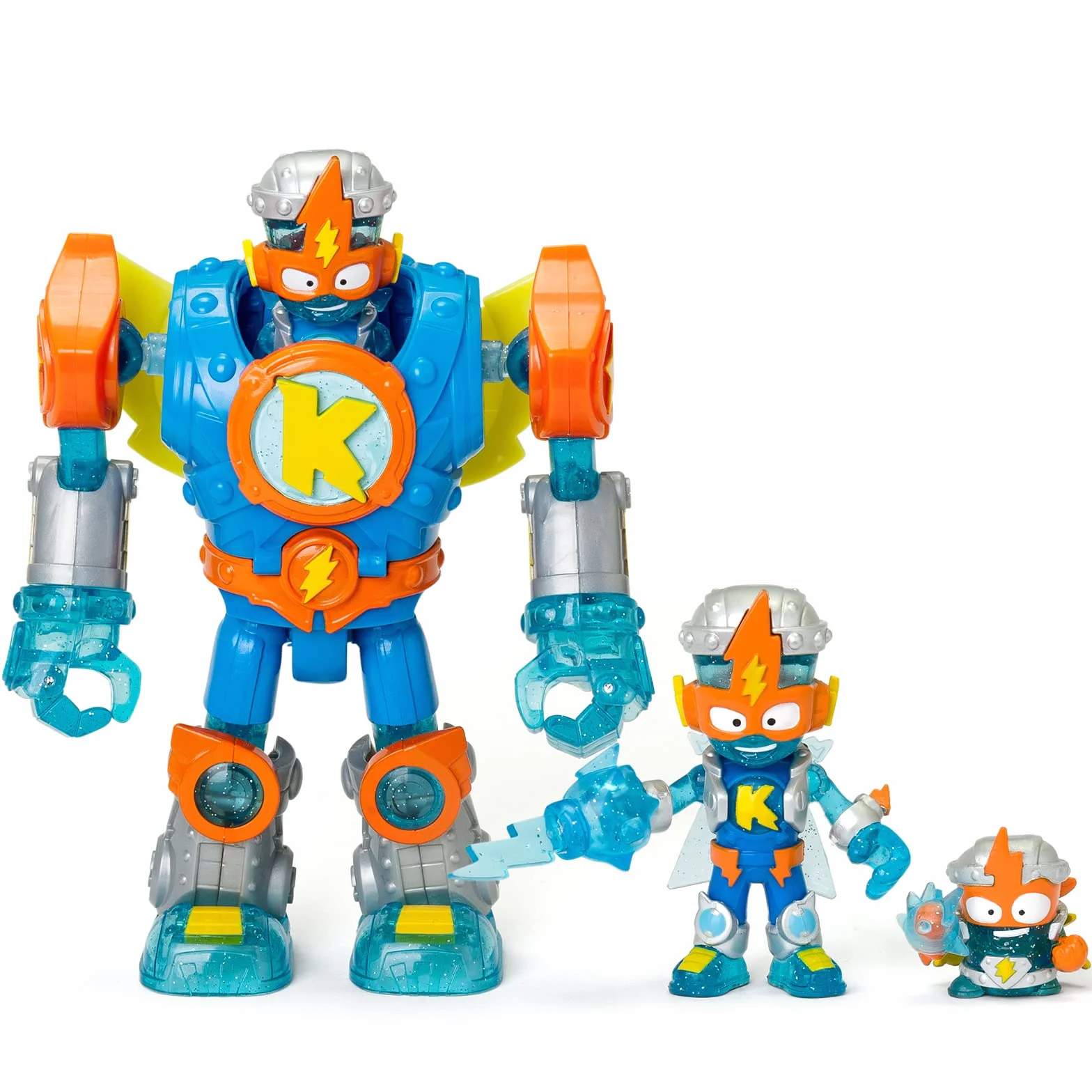 SUPERTHINGS Superbot Kazoom Power – Przegubowy robot z akcesoriami do walki, 1 Kazoom Kid i 1 SuperThing do walki, 1 Kazoom Kid i jeden SuperThing