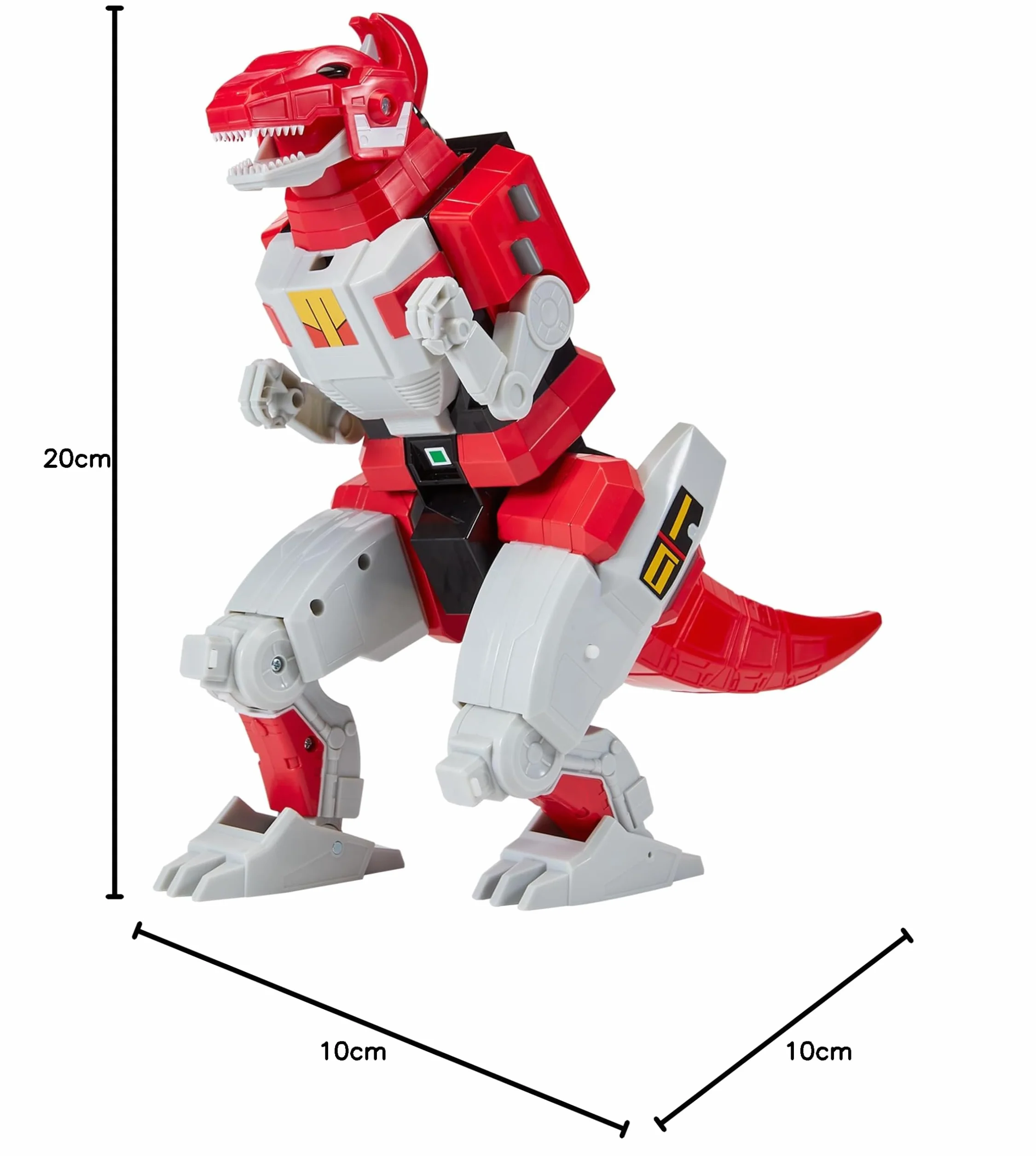 Power Rangers - Kolekcja Megazord, kombinowane Zords przegubowe, figurka, 20 cm, model Tyrannosaurus Rex Dinozord, dla dzieci od 4 lat, PWG001