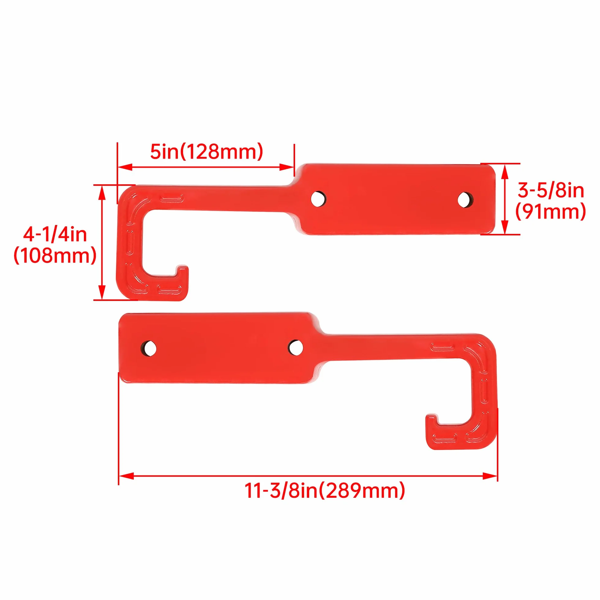 KUAFU Hak holowniczy kompatybilny z 2015-2022 Jeep Grand Cherokee przednia czerwona stal