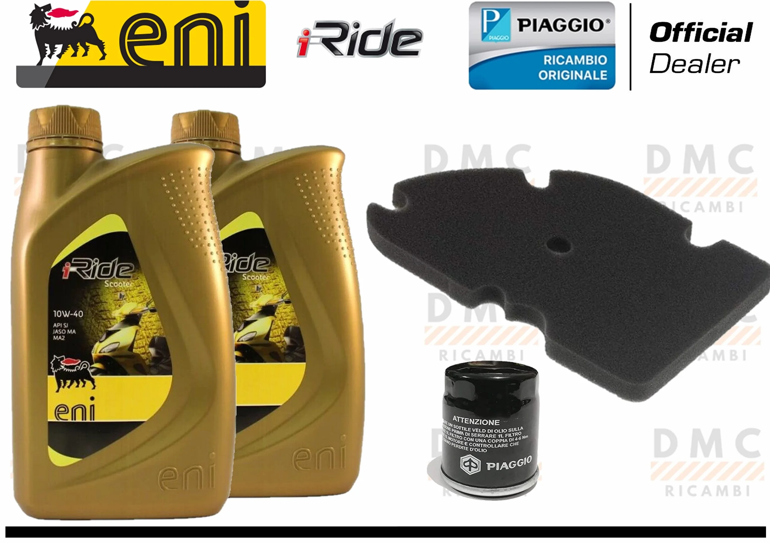 ZESTAW DO CIĘCIA FILTR OLEJU POWIETRZA + OLEJ DO PIAGGIO VESPA GTS 125 - VESPA GTS 250 - VESPA GTS 300 WSZYSTKIE ORYGINALNE MODELE.