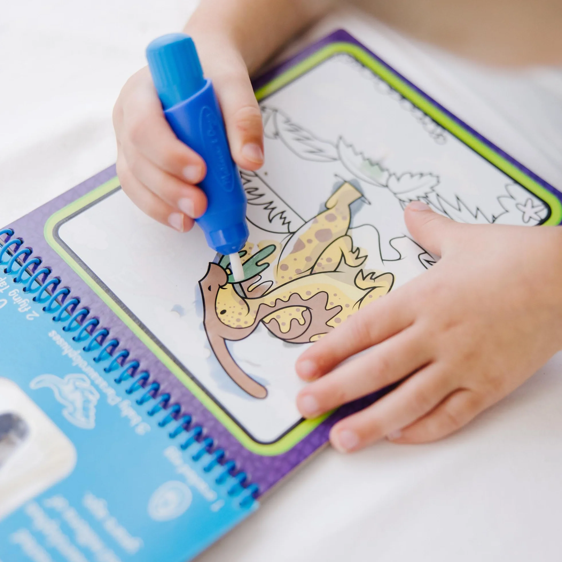 Melissa & Doug - Water Wow! dinozaur| kolorowanka wodna | Książka aktywności Dla dzieci| Tablice do kolorowania wielokrotnego użytku | zabawka podróżna | 3+ | prezent dla chłopca lub dziewczynki
