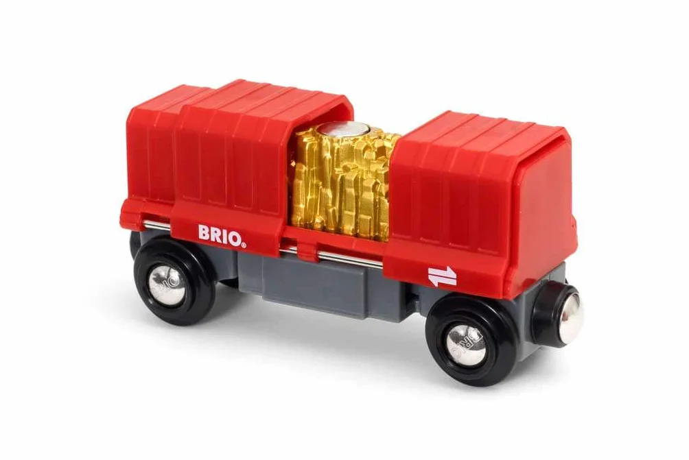 Brio 63393800 Wagon Ze Złotem (63393800) Bezpieczna Zabawka Dla Dzieci Powyżej 3 Lat