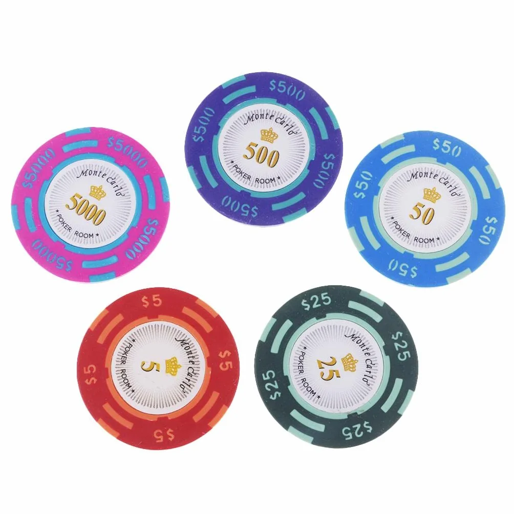 10 szt. glinianych żetonów do kasyna, wielokolorowe twórcy gier do pokoju pokerowego, idealne małe rekwizyty dla entuzjastów szachów i mahjongów