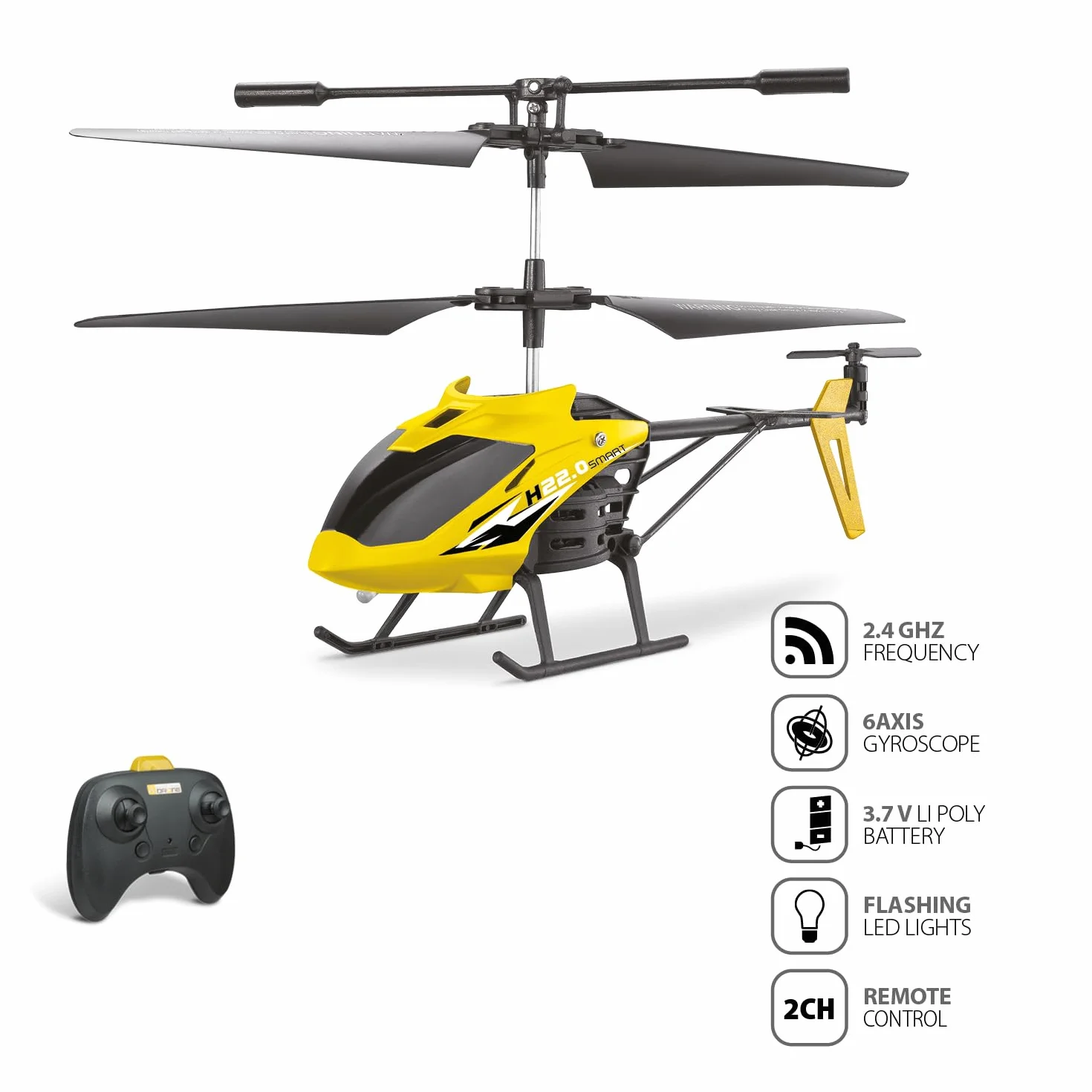 Mondo Motors H22 Smart Ultradrone Helicopter - Wysoka stabilność - 21 cms