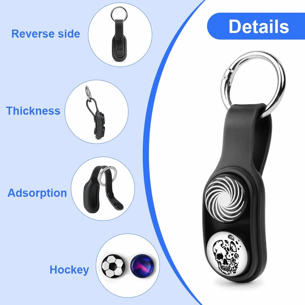 OSDUE Magnetyczna zabawka fidget, magnetyczna zabawka pop-up, dla dzieci i dorosłych, zabawka do budowania strachu, zabawka fidget, prezent dla dzieci i dorosłych (czarna B)