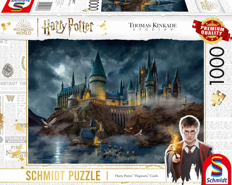 Schmidt Spiele 58577 Thomas Kinkade, Wizarding World, Harry Potter, Hogwart Castle, 1000 elementów, wielokolorowe