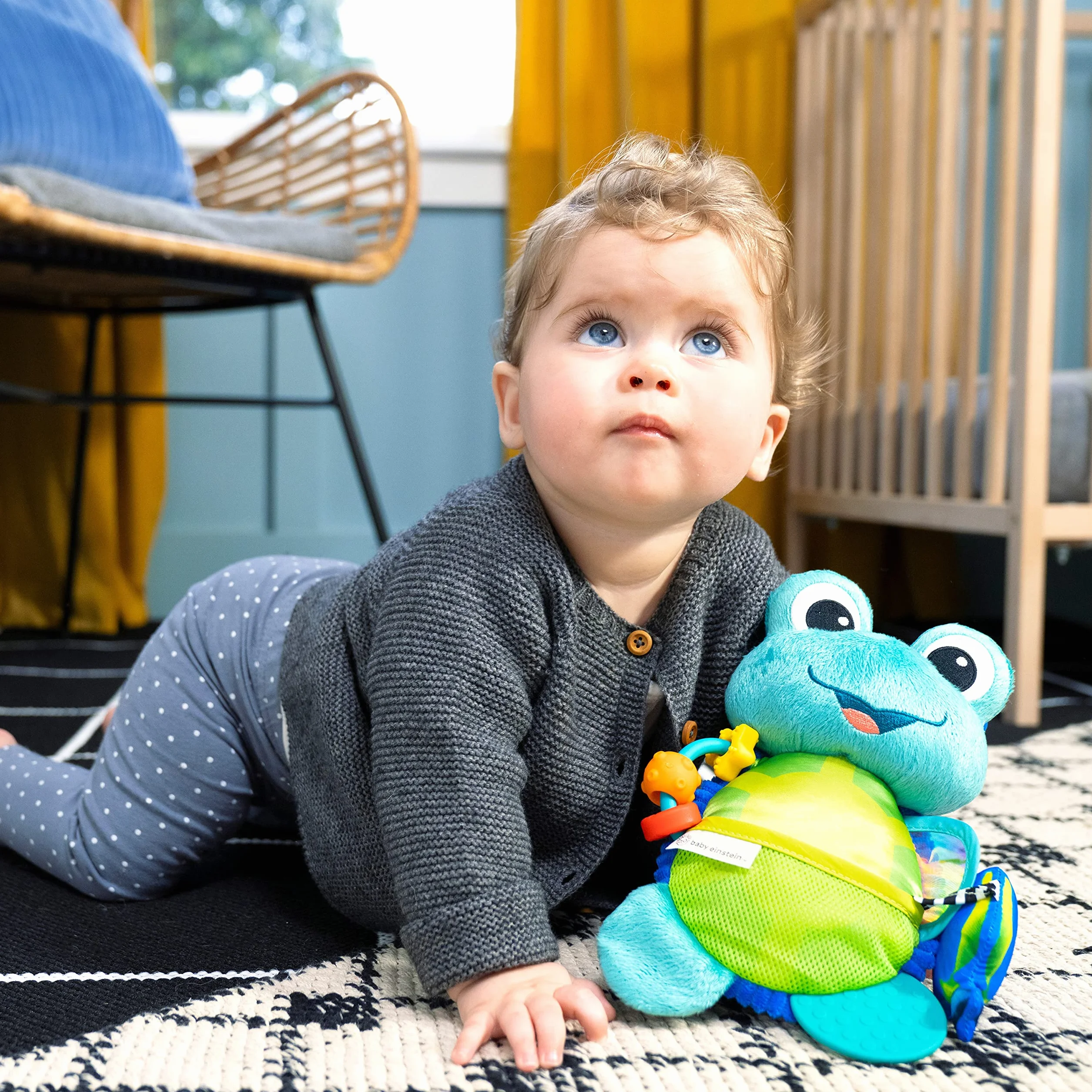 Baby Einstein, Ocean Explorers, Neptune's Sensory Sidekick, zabawka aktywnościowa z 7 zabawkami do pobudzania, rozwój motoryki - od urodzenia