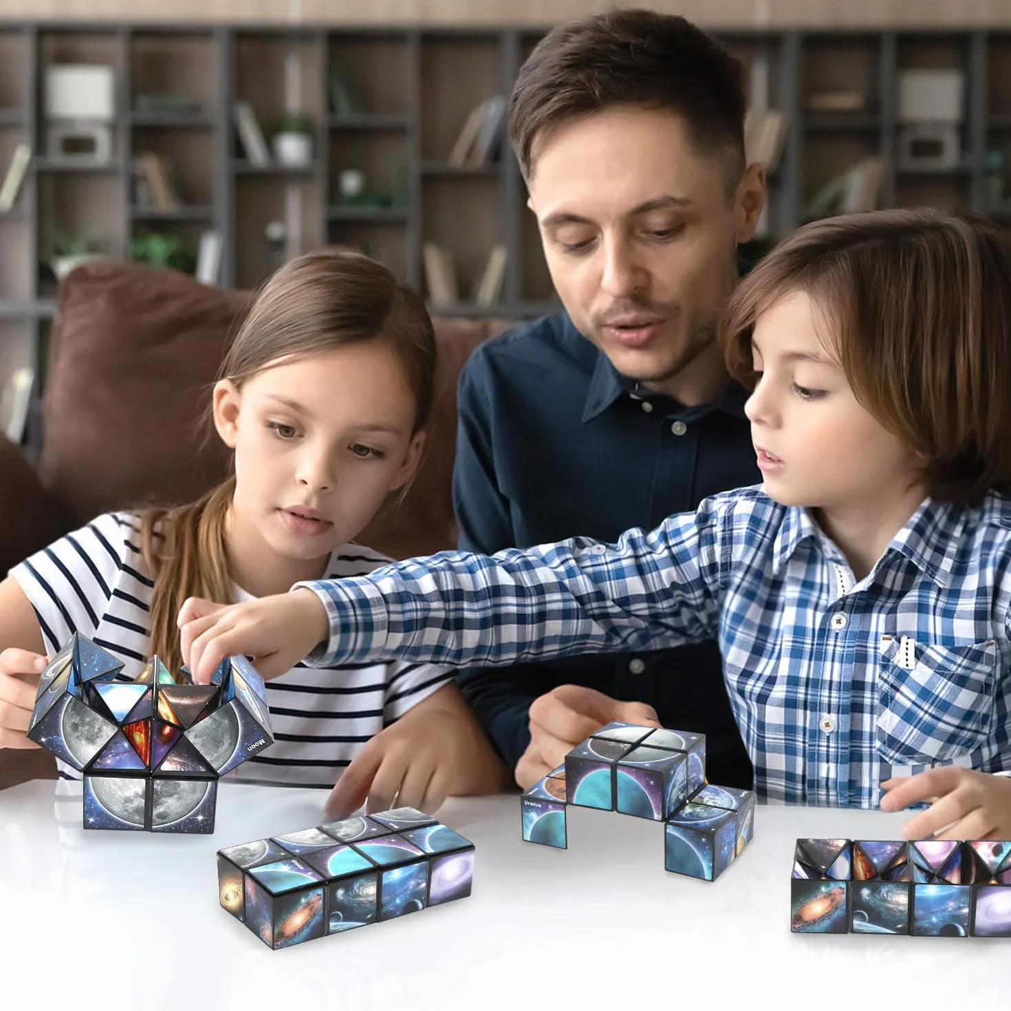 Gwiazda kostka rubika, Infinity Cube, antystresowa kostka IQ, puzzle nieskończoności, magiczna kostka, pomysły na prezent od 6, 7, 8, 9, 10, 11 lat, dla chłopców i dziewczynek