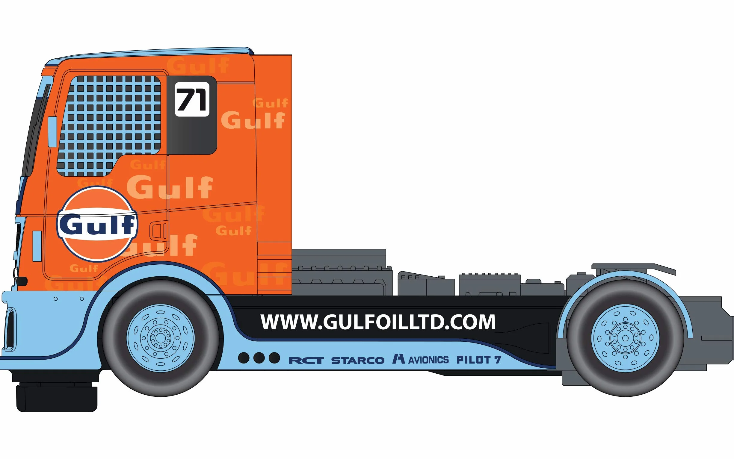Scalextric Samochody - C4089 Team Truck Zatoka Nr 71 - Zabawka Slot Samochód do użytku z torami wyścigowymi Scalextric lub zestawem - Pomysły na prezenty dla małych dzieci dla chłopca/dziewczynki w