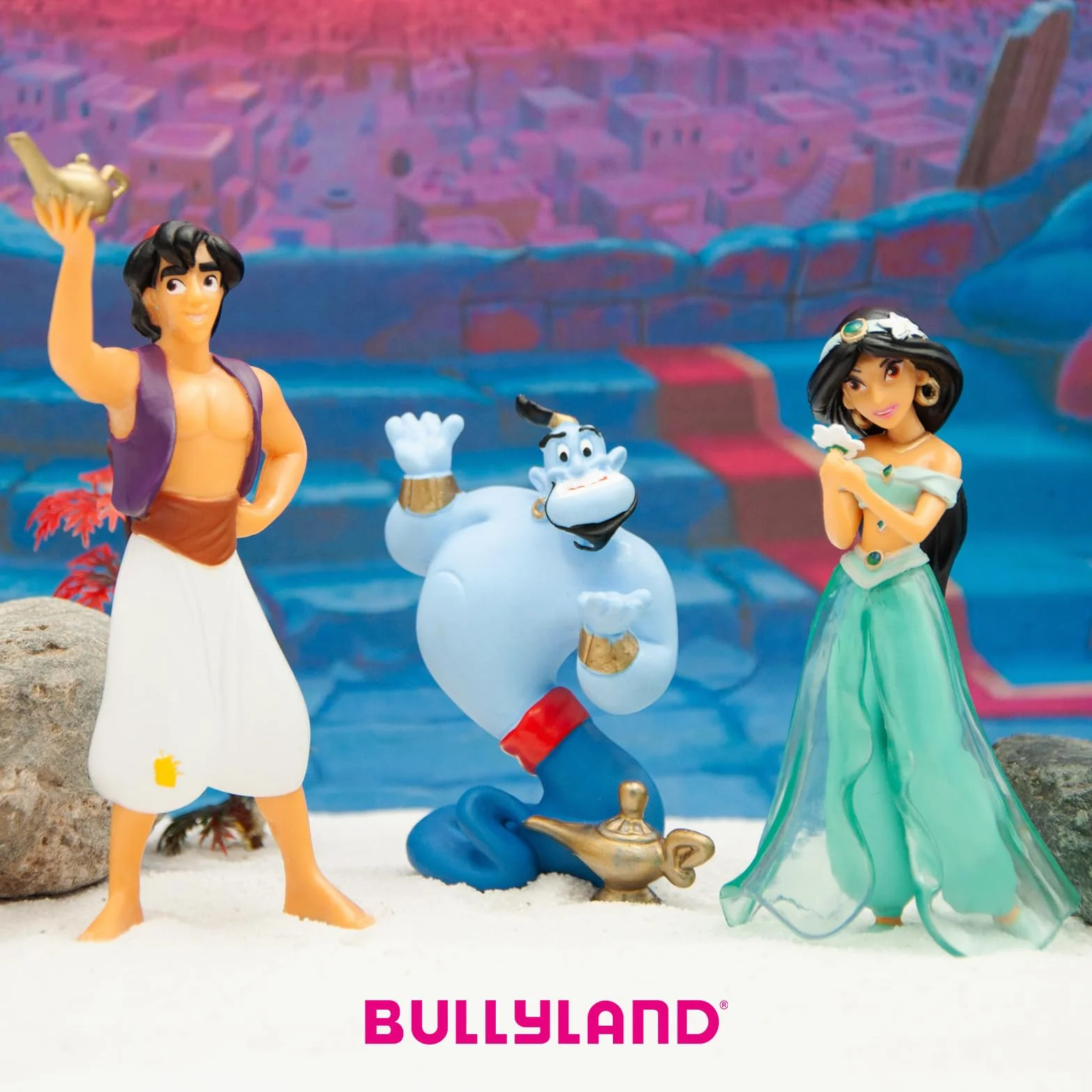 Bullyland 12472 - figurka do zabawy, Walt Disney Aladdin, dżinni, ok. 7,5 cm, idealna jako figurka na tort, wierna w szczegółach, bez PCW, wspaniały prezent dla dzieci do fantazyjnej zabawy