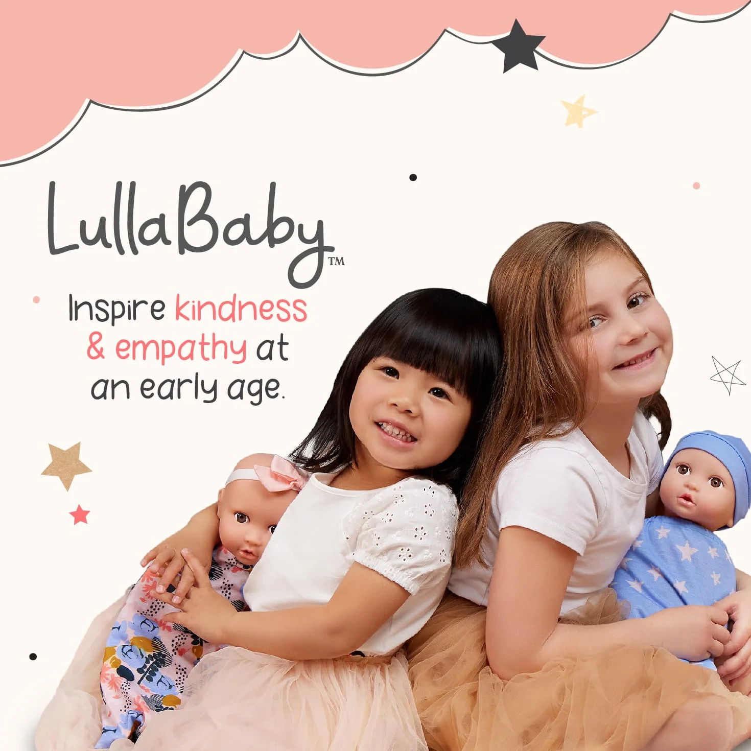 LullaBaby LBY7254Z lalka do kąpieli, zabawka do kąpieli, 36 cm, materiałowa lalka, blond włosy, zabawka do kąpieli dla niemowląt, zabawka wodna, ręcznik i kaczka kąpielowa, akcesoria dla lalek,