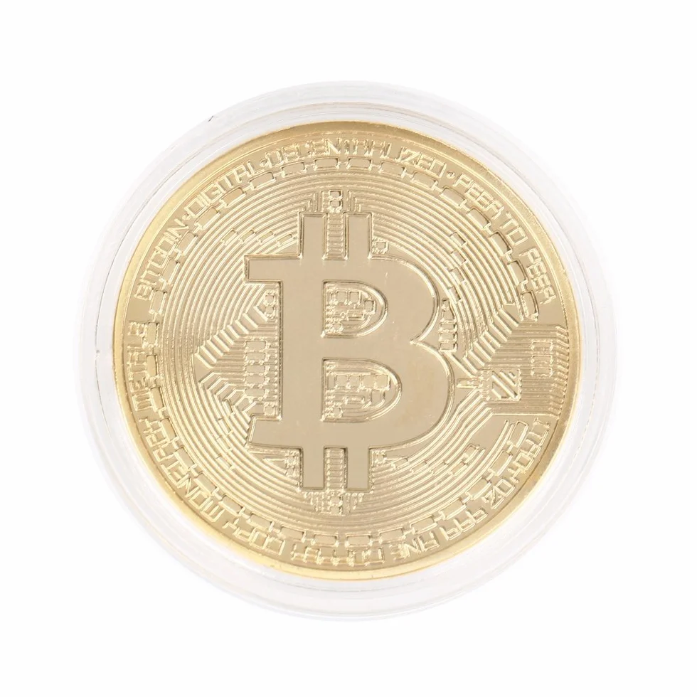 Shinekoo Pozłacana moneta kolekcjonerska Bitcoin BTC