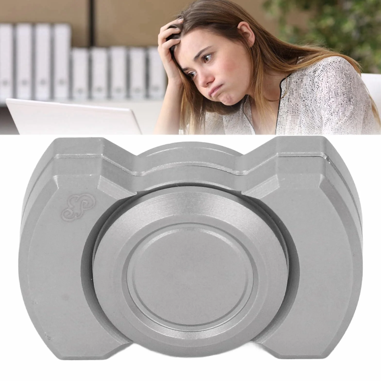 Relief Stress Slider, przenośna zabawka, lekka, ergonomiczna, wytrzymała, wielofunkcyjny metal, do ADHD (srebrny)