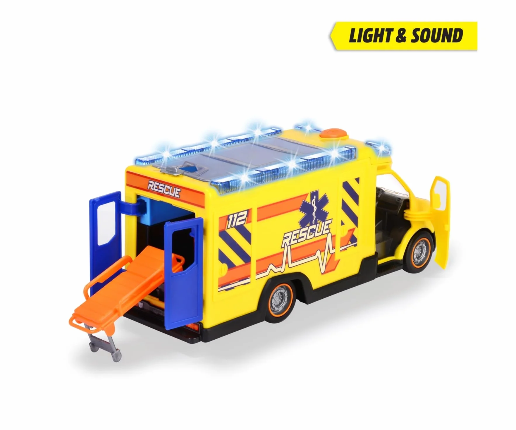 Dickie Toys 203716025 Karetka Ratunkowa Mercedes-Benz Sprinter, Duży Samochód Zabawkowy z Syreną
