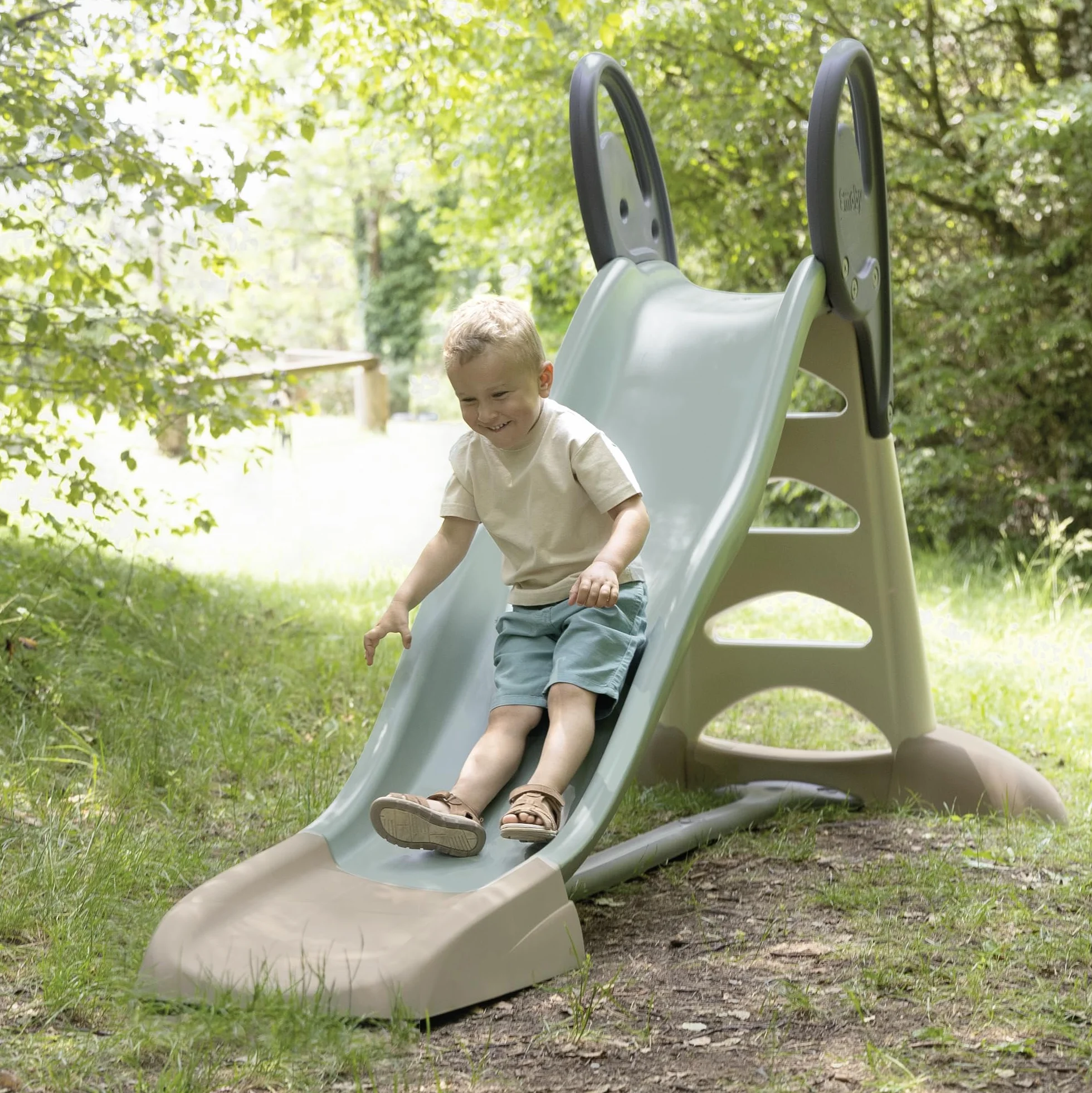 Smoby Life - zjeżdżalnia XL - 2m30 podwójna poślizg - gra outdoorowa dla dzieci - plastik z recyklingu - od 3 lat - 820303