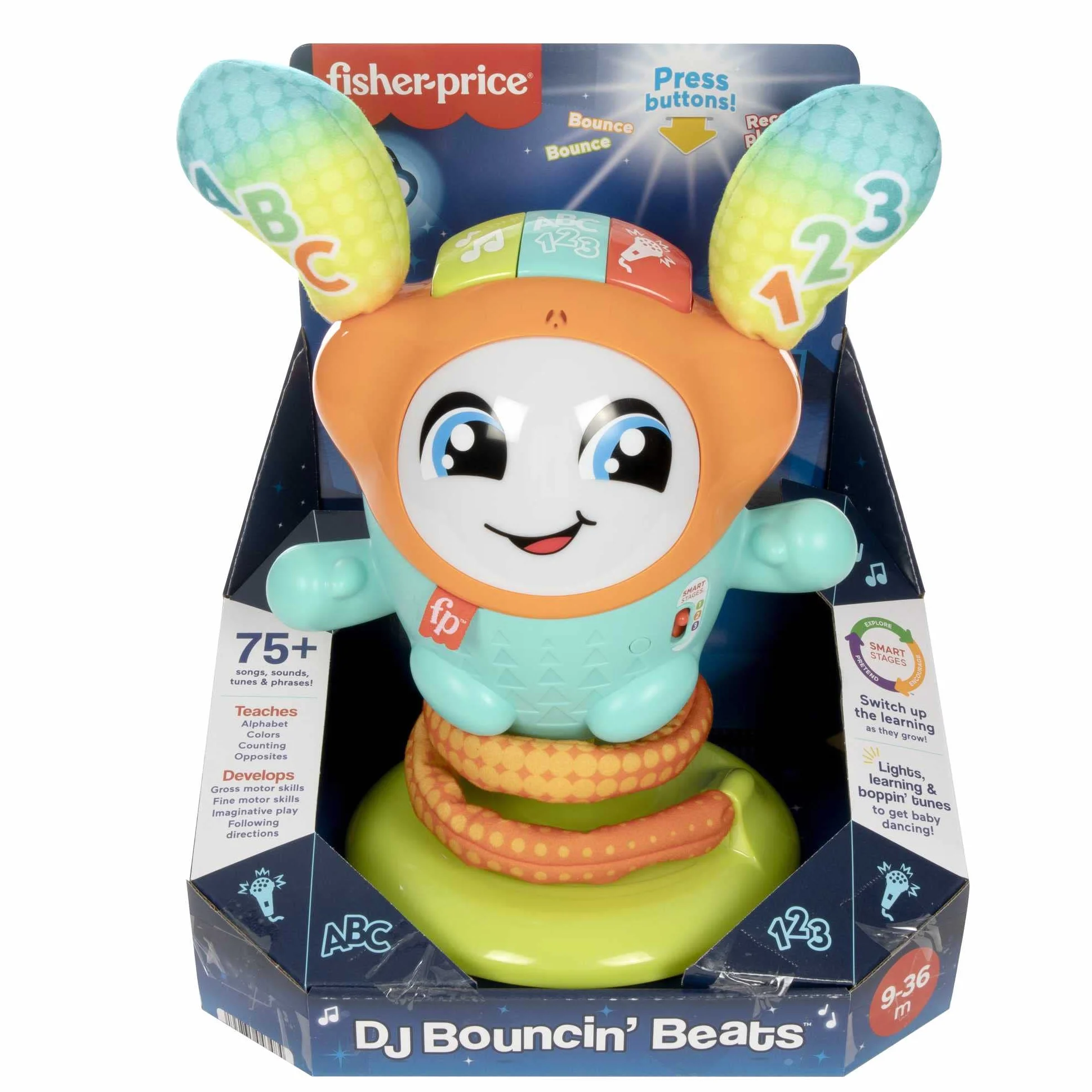 Fisher-Price Zabawka HJP92 Dj Bouncin' Beats, Multi, 16,9 x 29,6 x 33 Centymetry