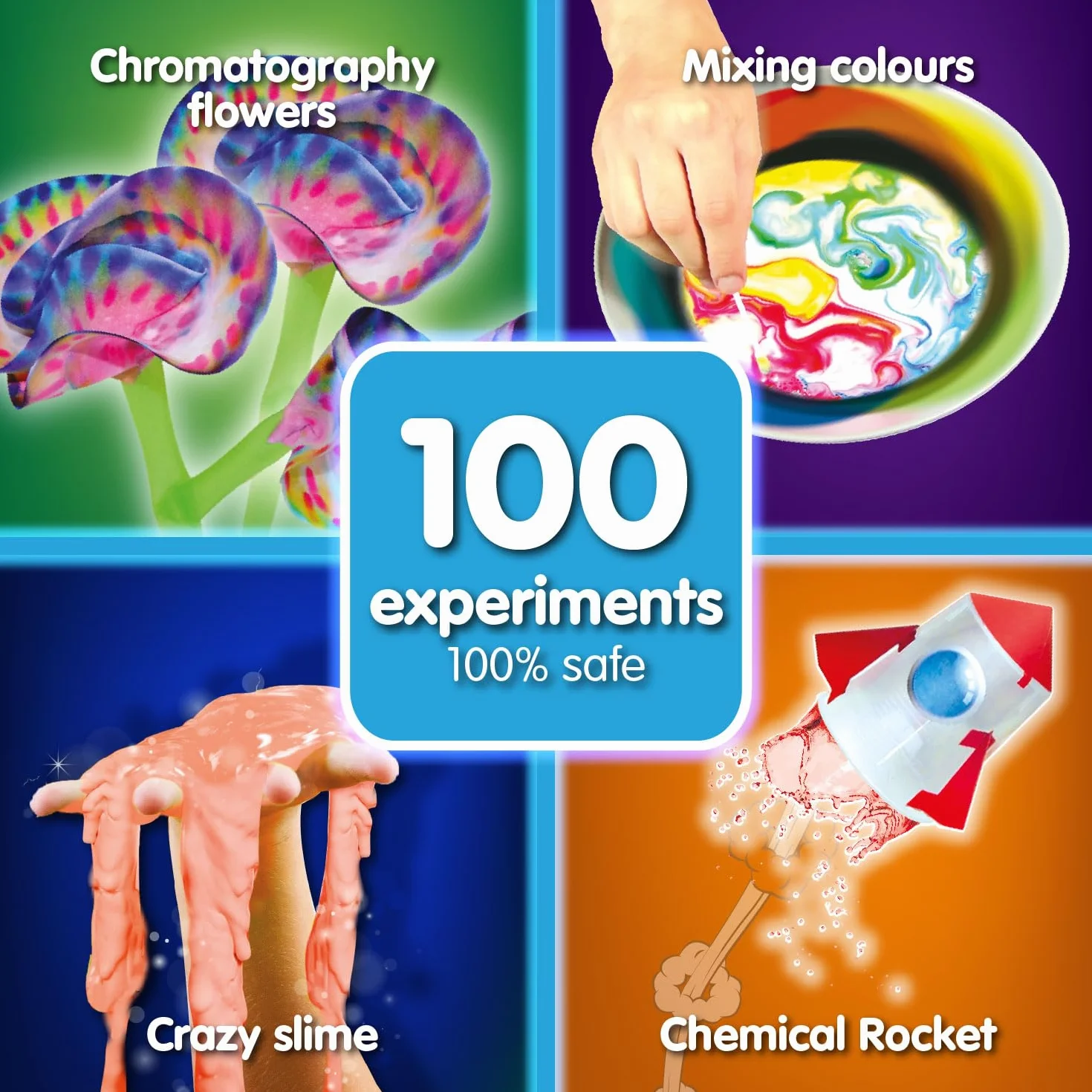 Science4you 100 eksperymentów naukowych dla dzieci - mały chemiczny zestaw edukacyjny do nauki fizyki, chemii, zabawki edukacyjne, oryginalne prezenty dla dzieci 8, 9, 10, 11+