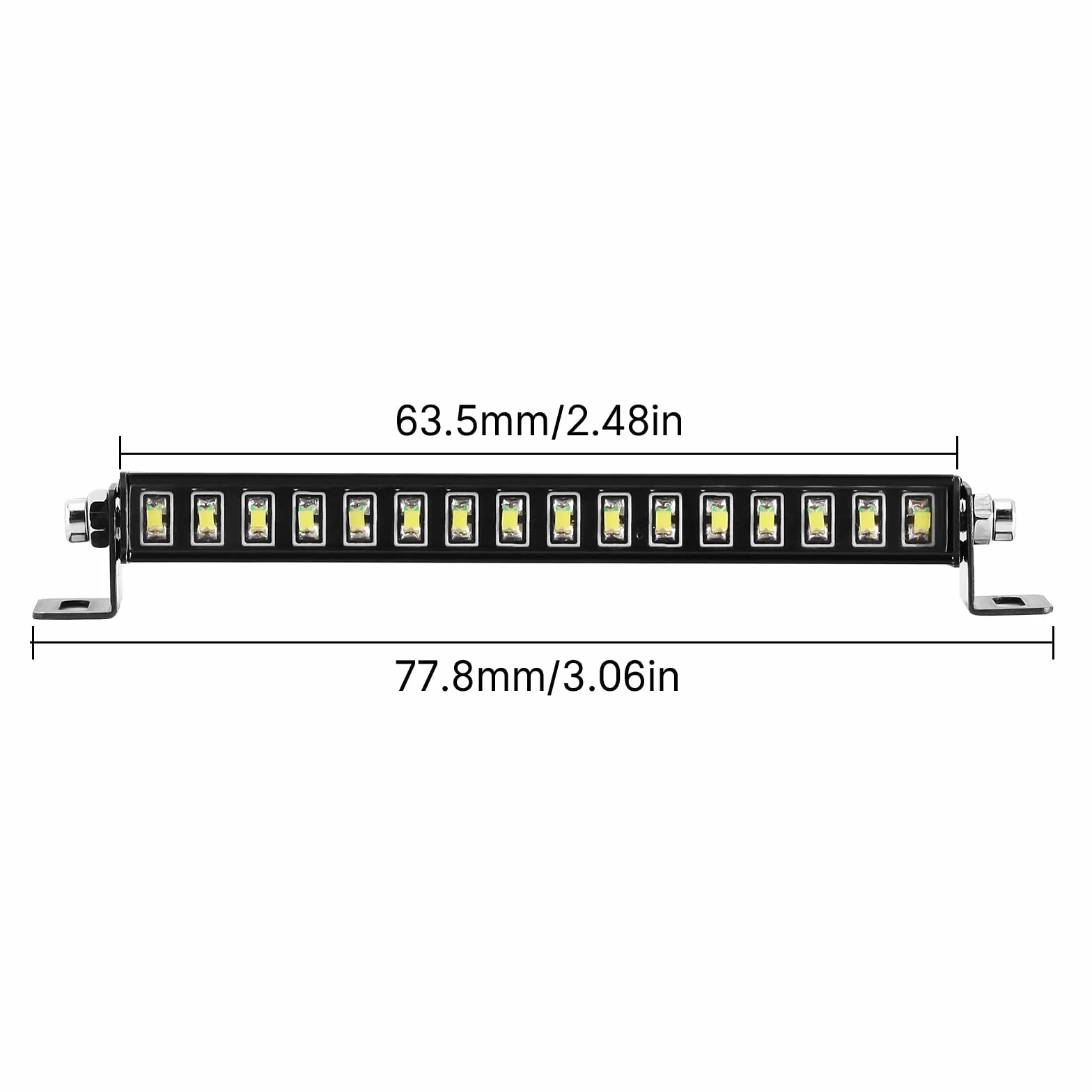 INJORA Listwa świetlna dachowa - 16 LED zestaw żarówek reflektor do TRX4M Defender 1/18 RC Crawler Upgrade