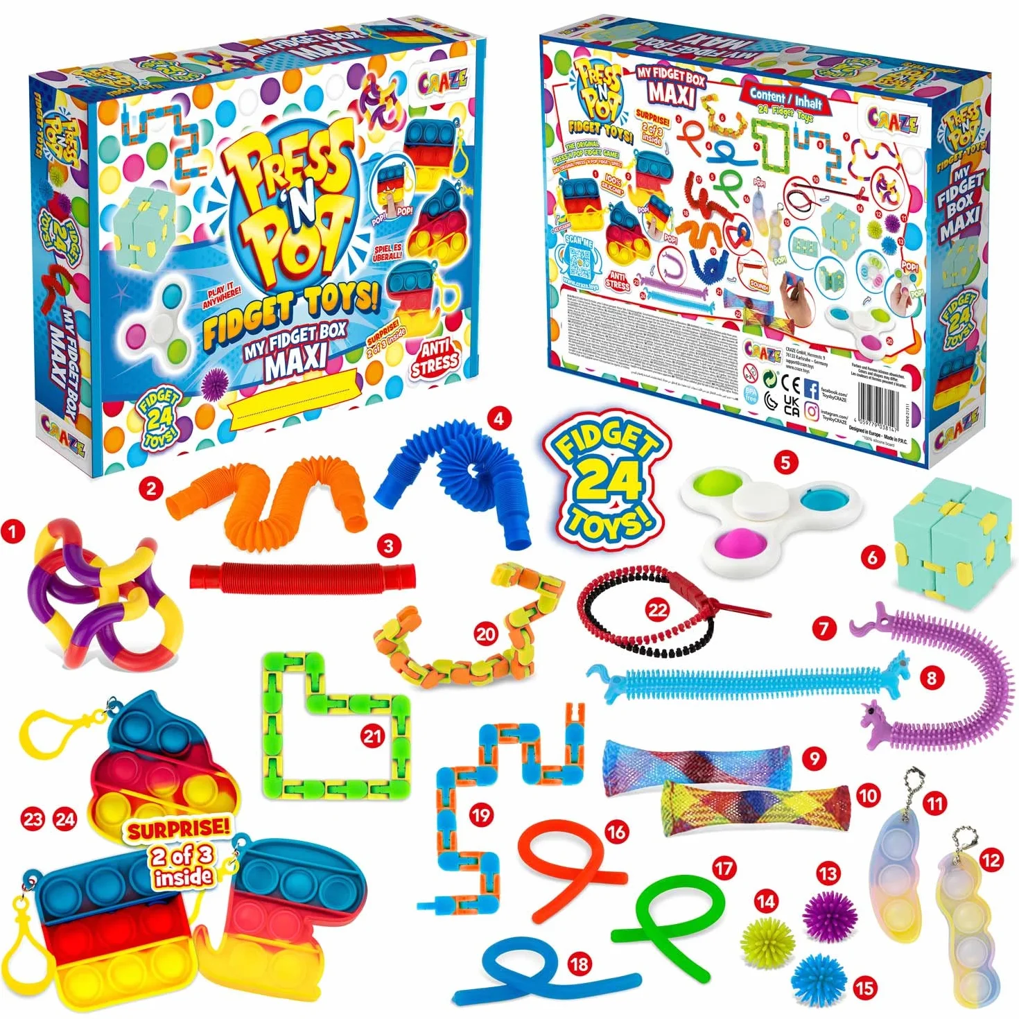PRESS n POP FIDGET Maxi BOX