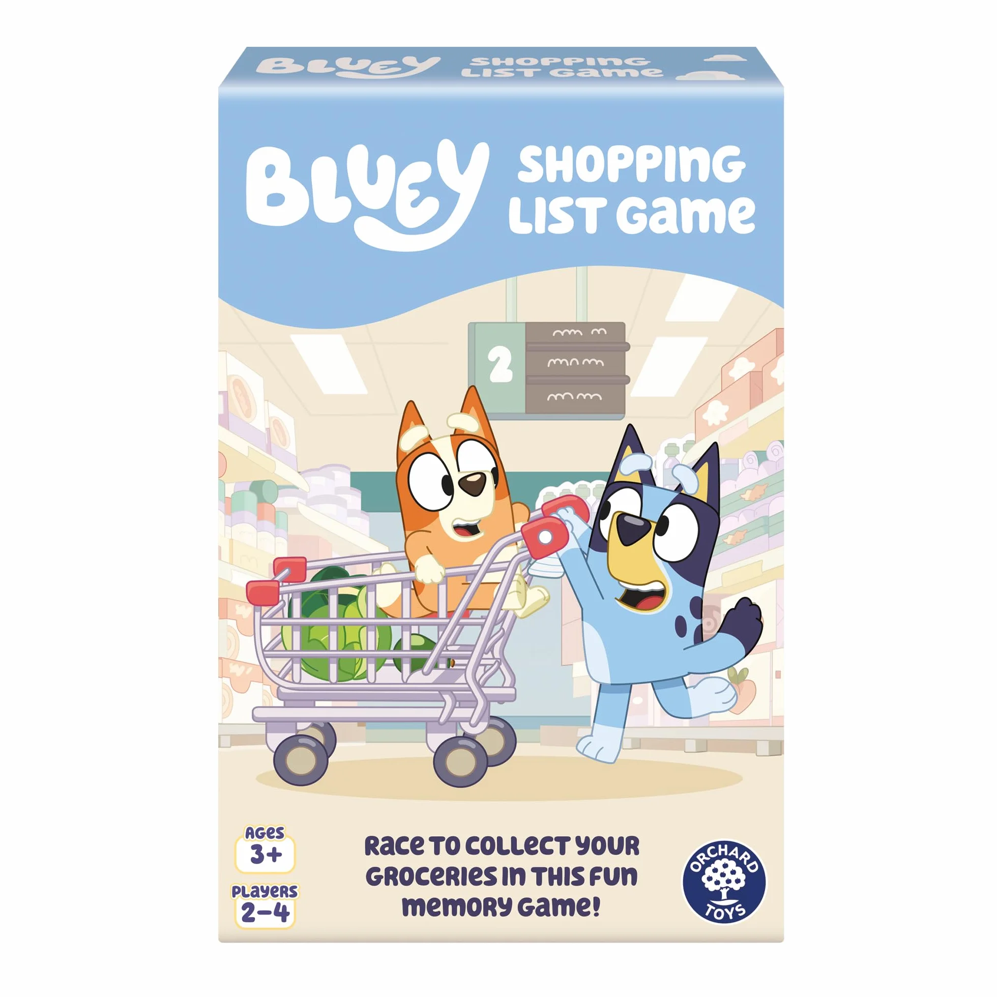 Orchard Toys Oficjalna gra Bluey z listą zakupów, gra pamięciowa i dopasowująca dla dzieci w wieku od 3 lat