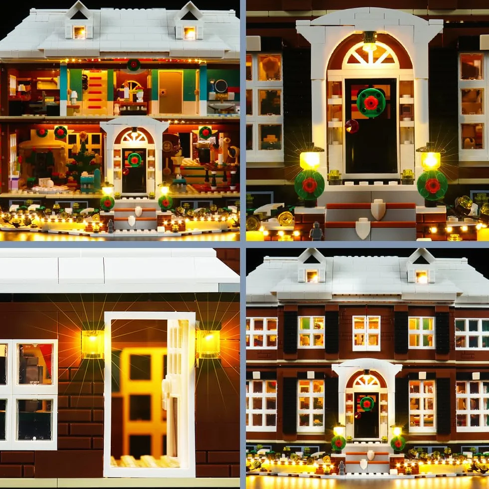Zestaw oświetlenia LED do Lego 21330 Pomysły Kevin sam w domu, zestaw oświetleniowy Ekskluzywna kolekcjonerska dekoracja domu (bez Lego) — wersja standardowa